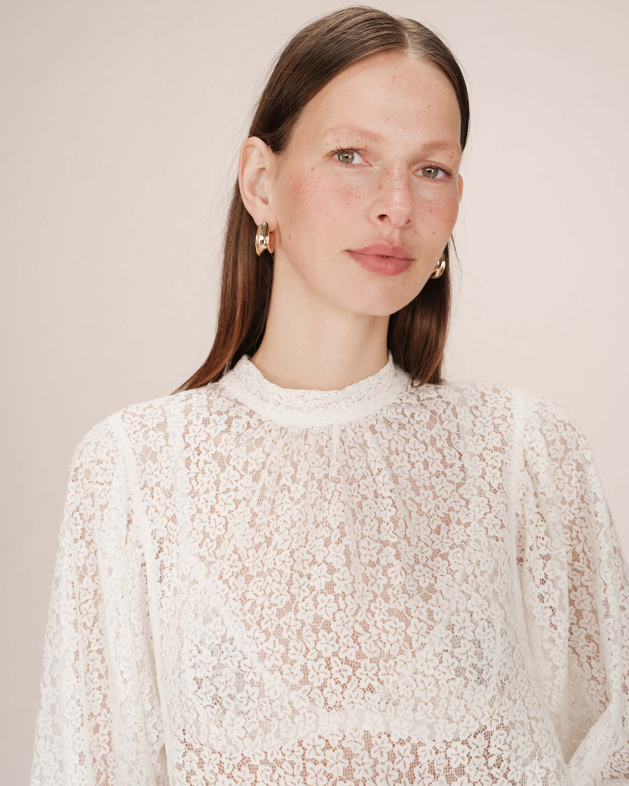 Blouse Col Lavallière Ivoire Sicilia - Image 4