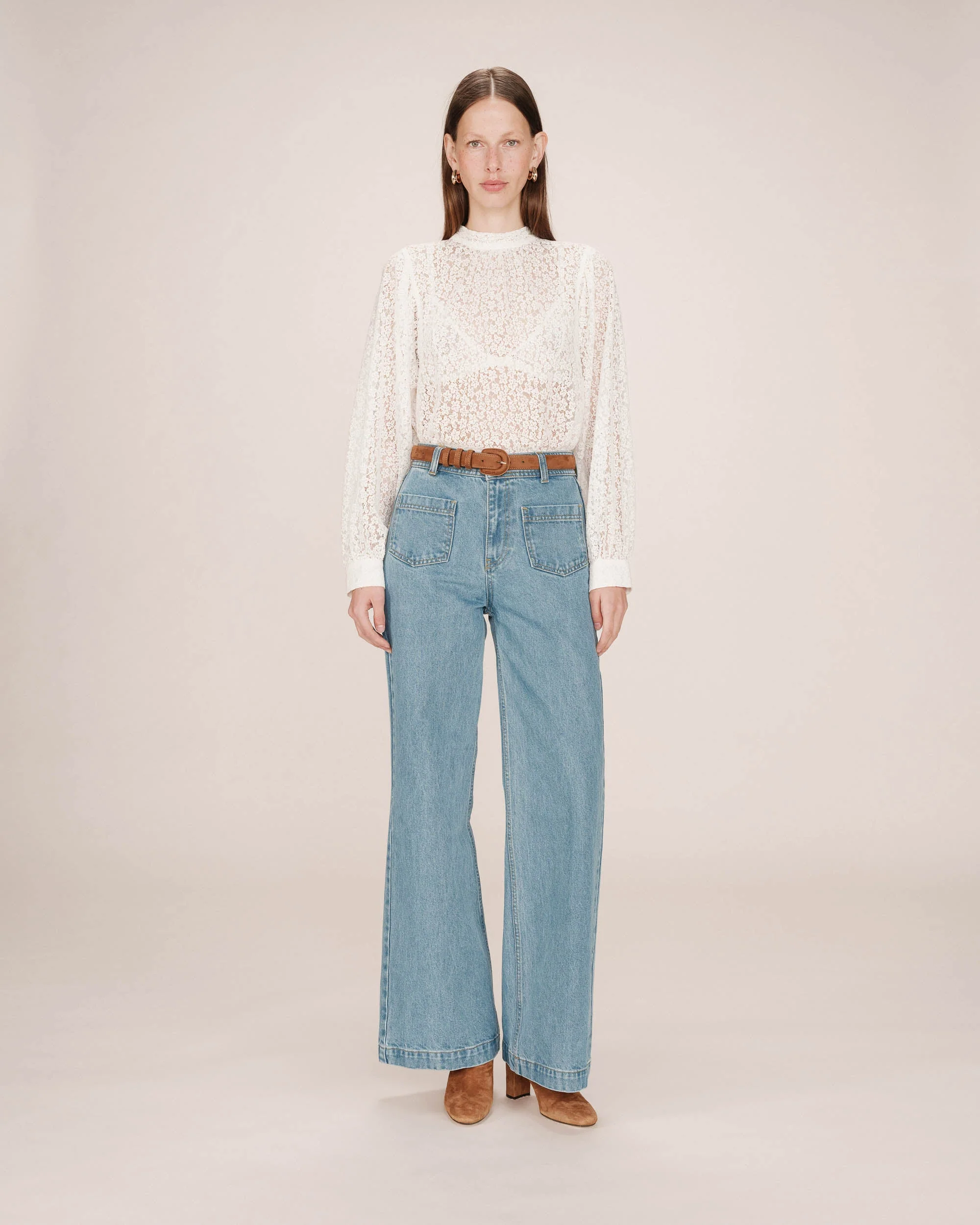 Blouse Col Lavallière Ivoire Sicilia - Image 6
