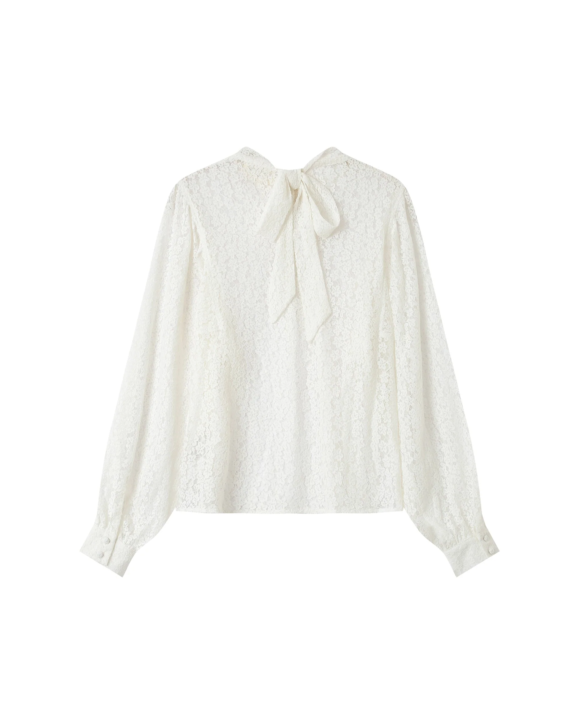 Blouse Col Lavallière Ivoire Sicilia - Image 8