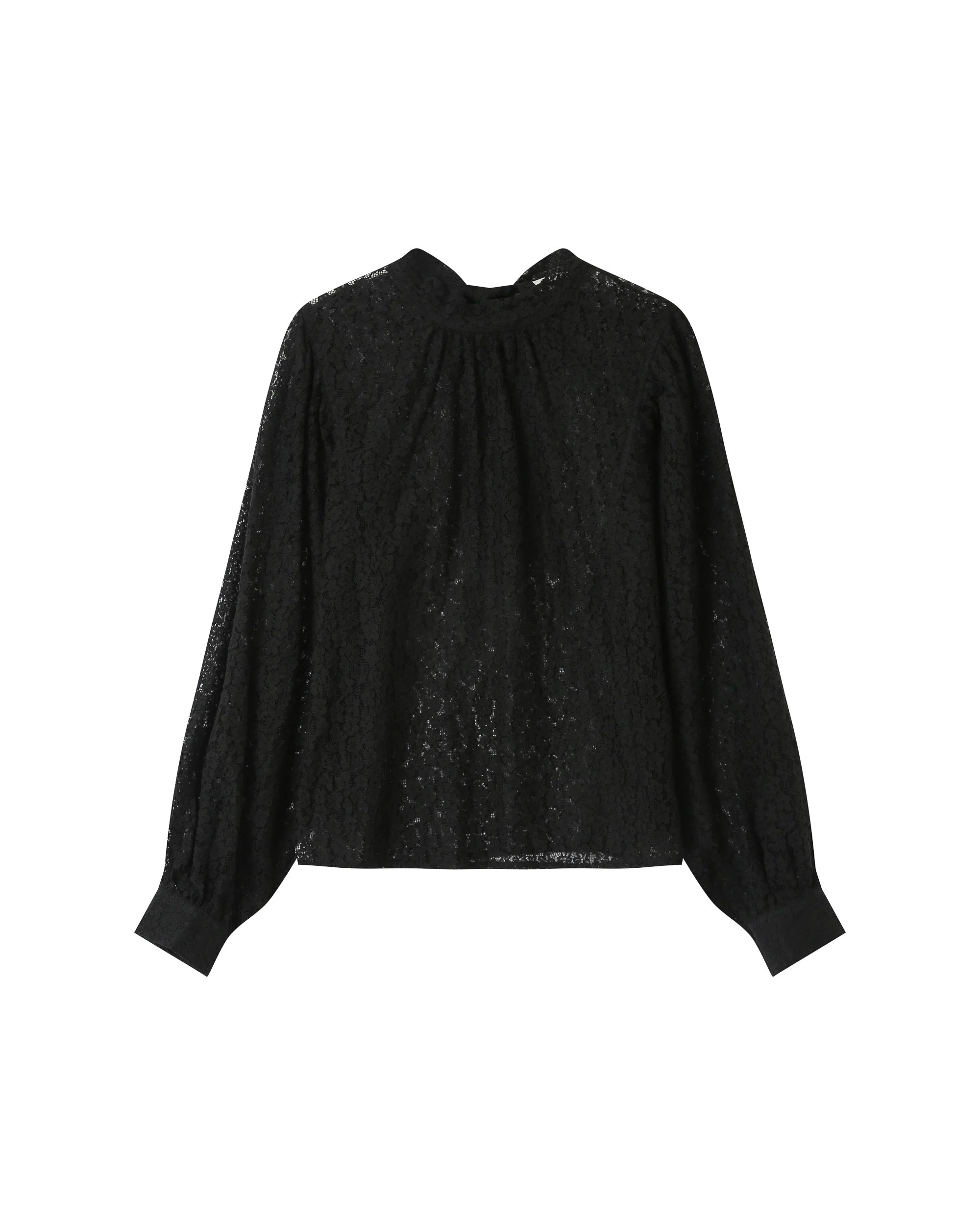 Blouse Col Lavallière Noir Sicilia - Image 6