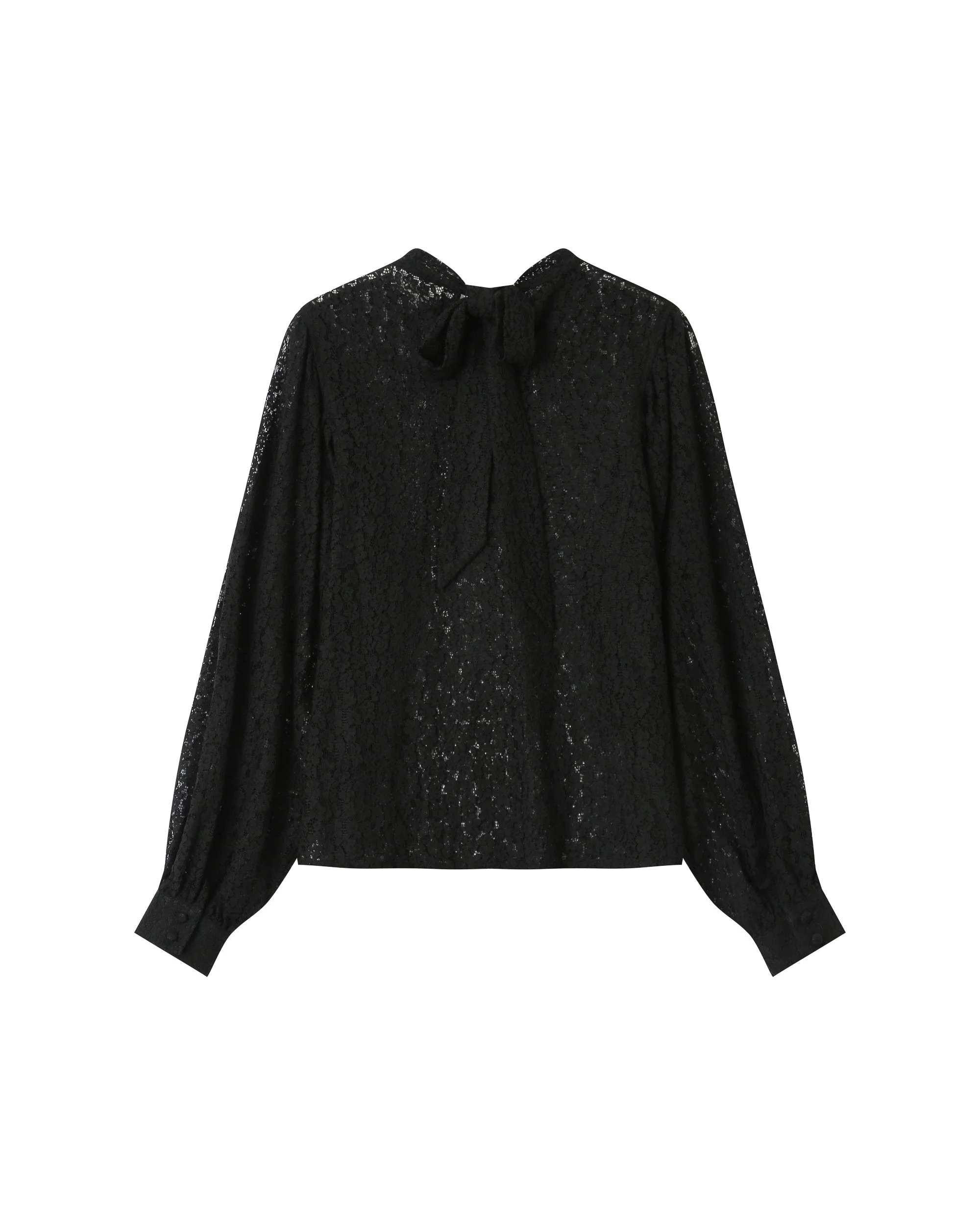 Blouse Col Lavallière Noir Sicilia - Image 7