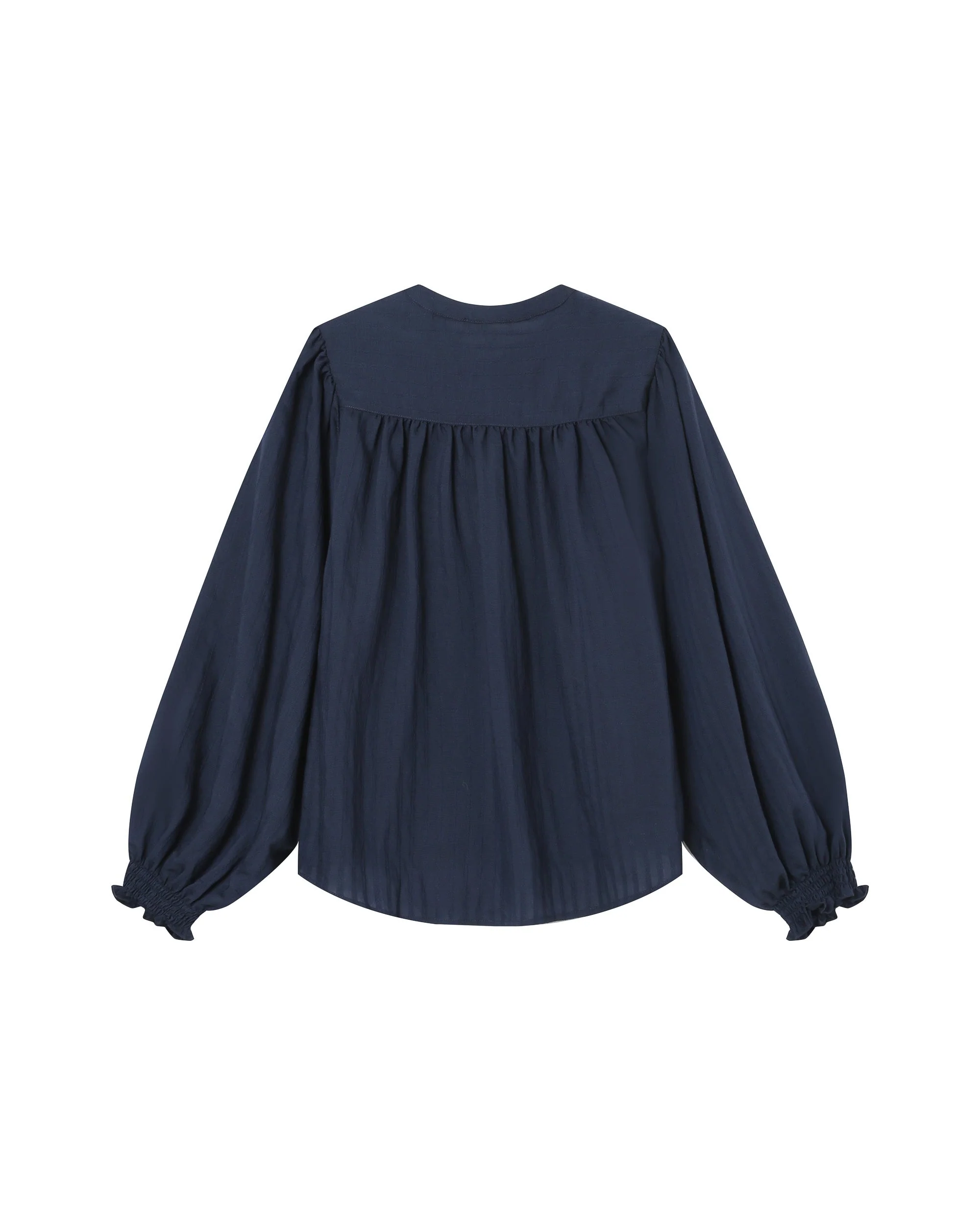Blouse Col Noué Marine Serinda - Image 8