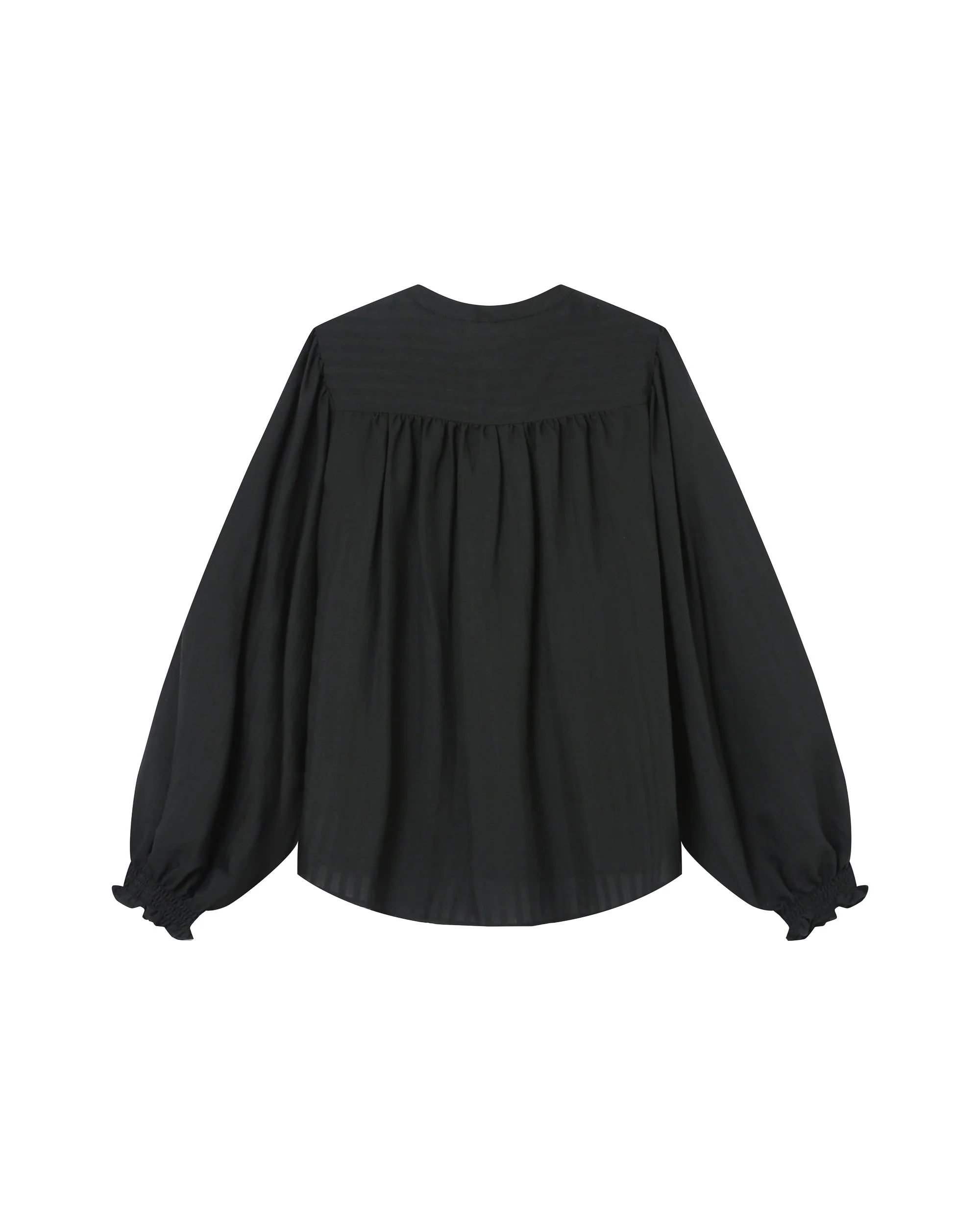 Blouse Col Noué Noir Serinda - Image 8