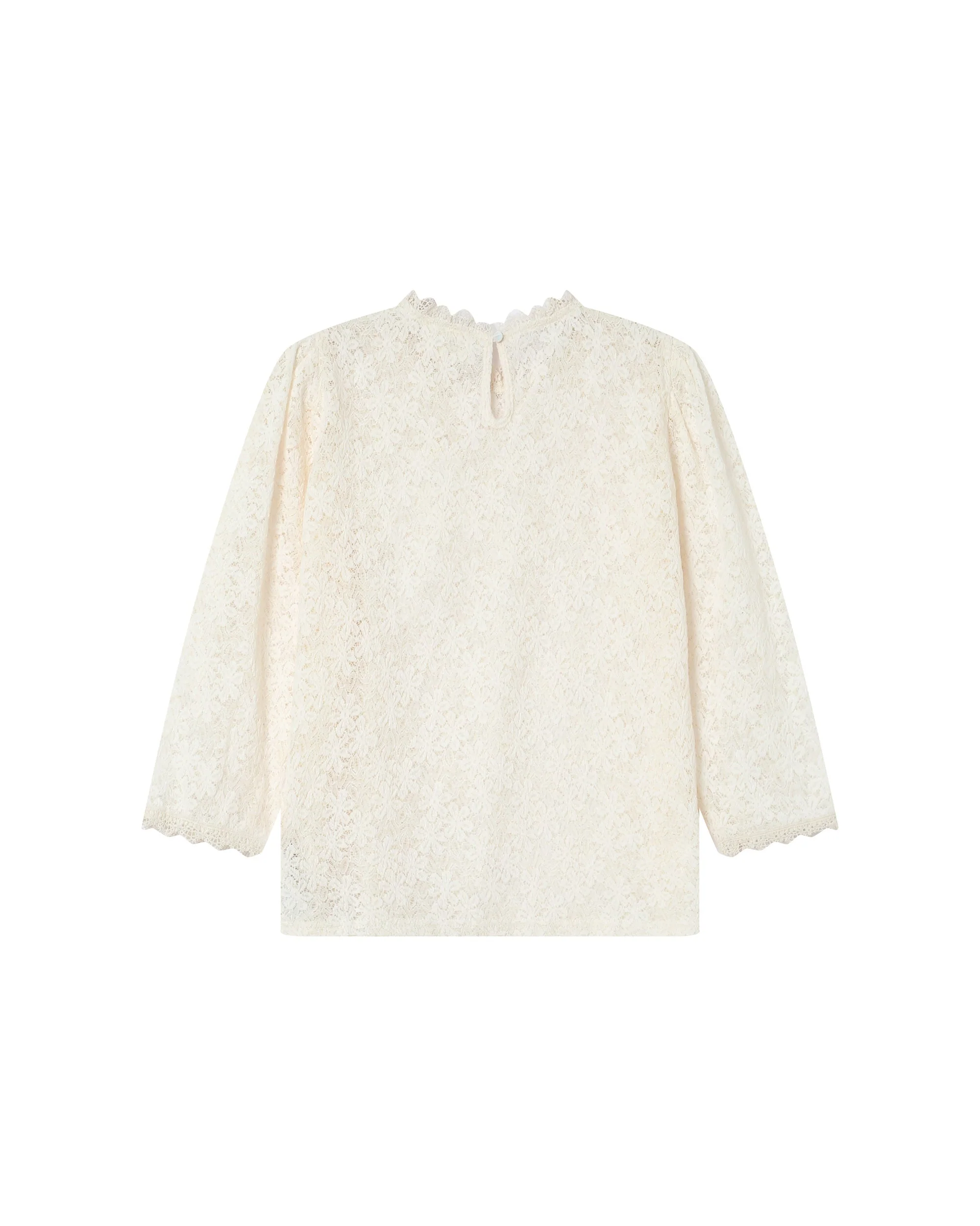 Blouse Col Montant Ecru Stella - Image 7