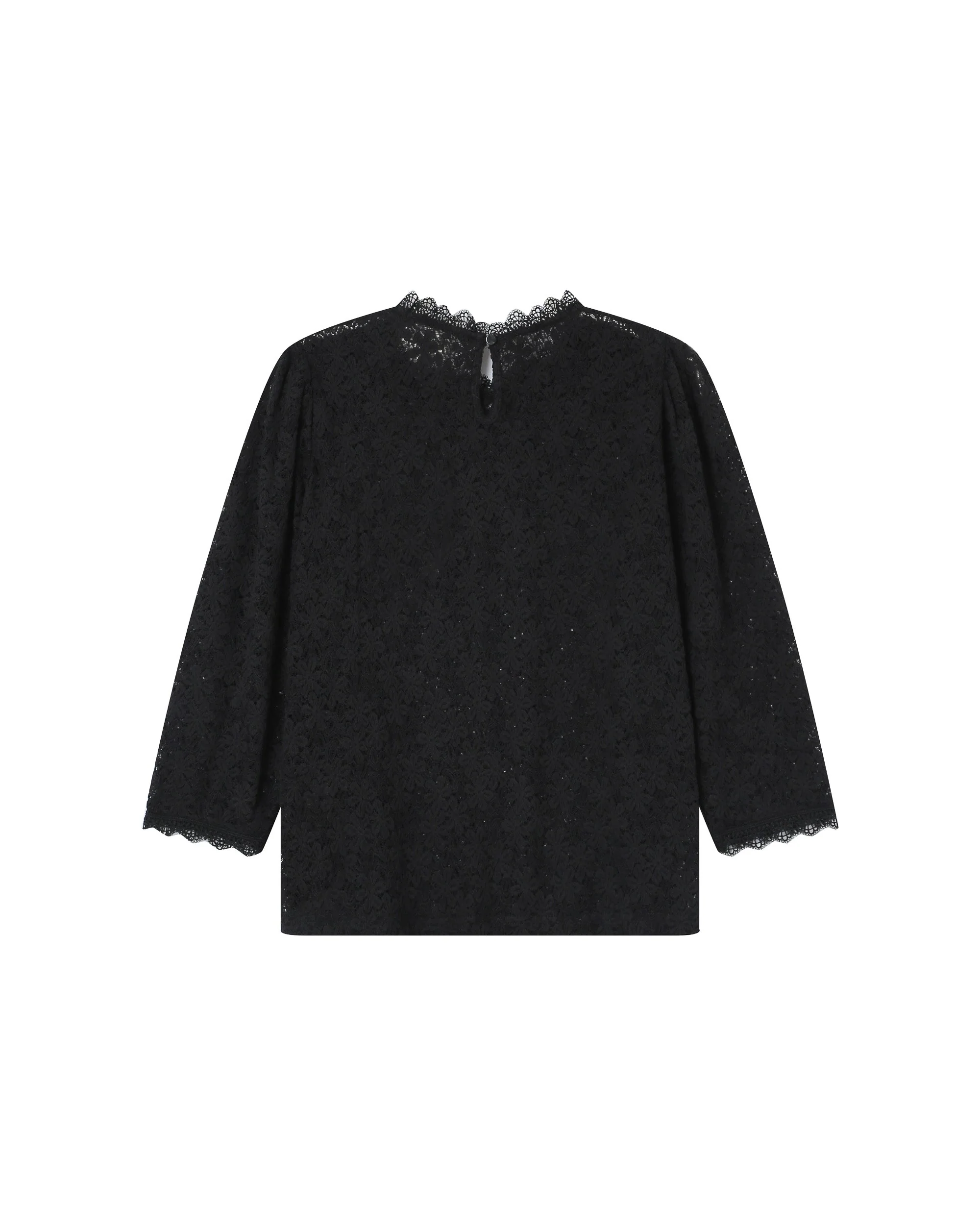 Blouse Col Montant Noir Stella - Image 7