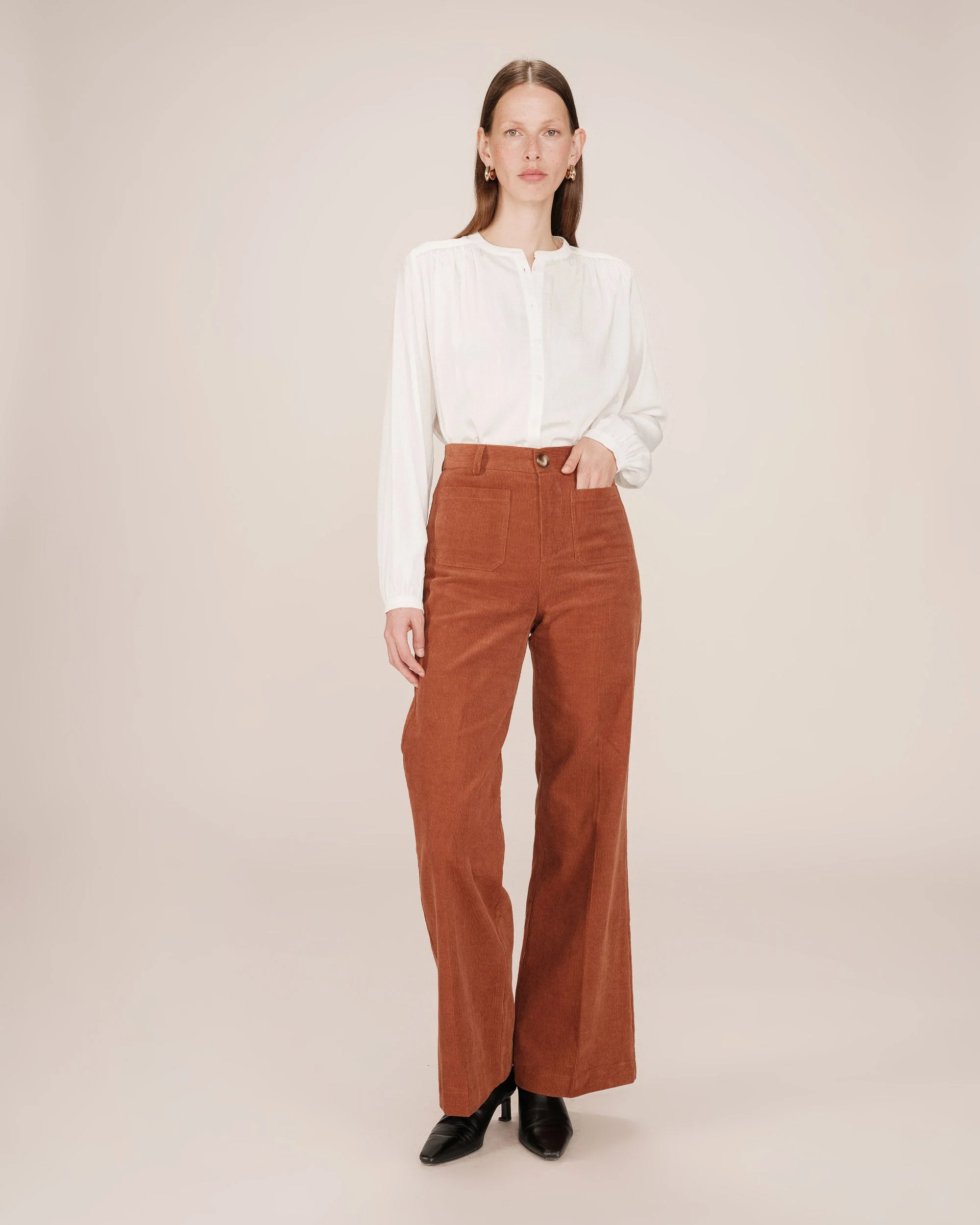 Blouse Droite A Fronces Ivoire Savannah - Image 3