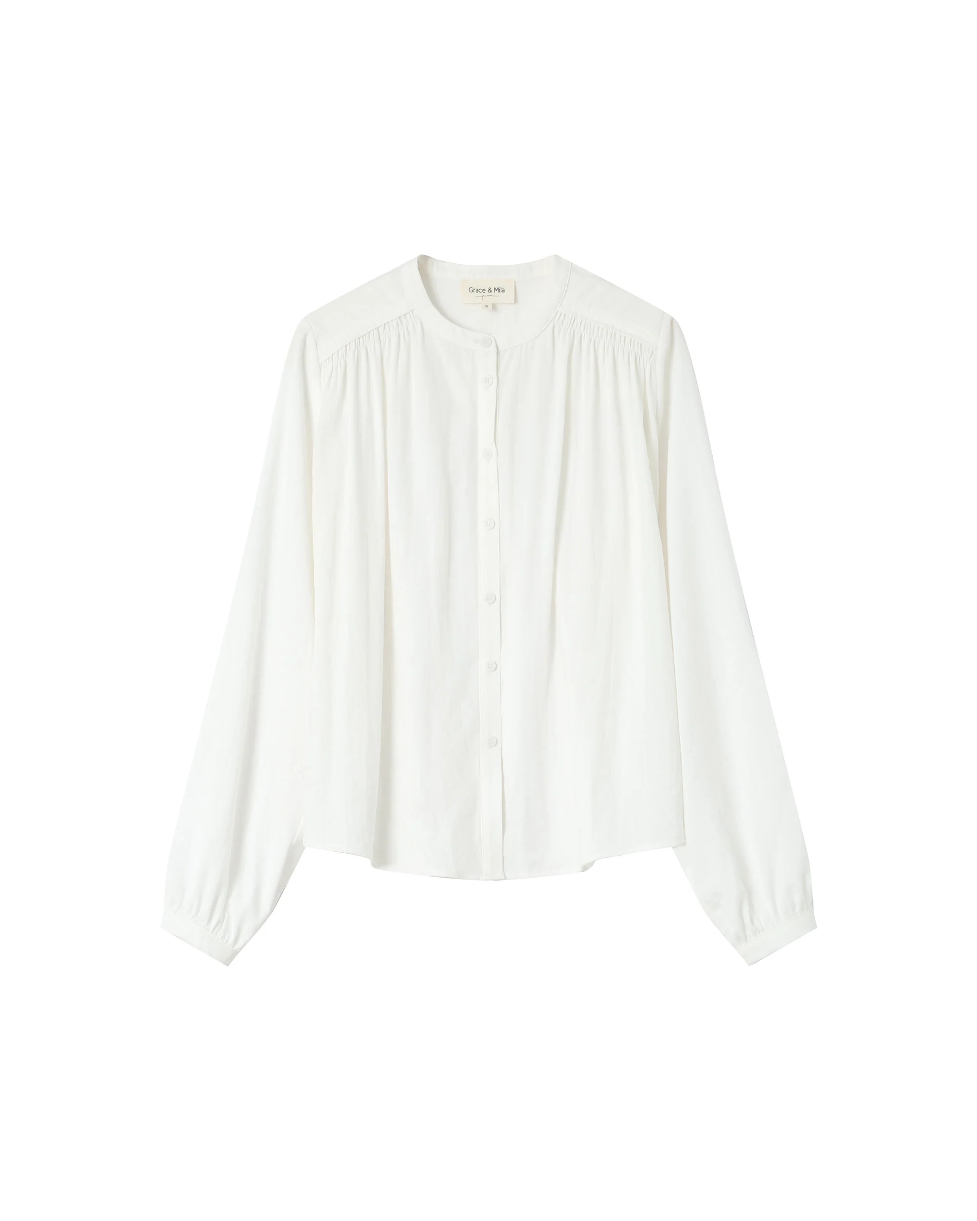 Blouse Droite A Fronces Ivoire Savannah - Image 6