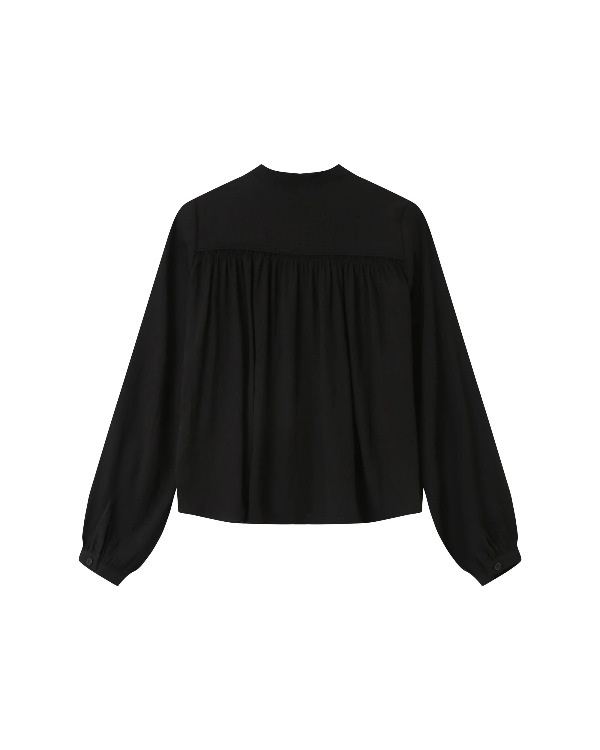 Blouse Droite A Fronces Noir Savannah - Image 7