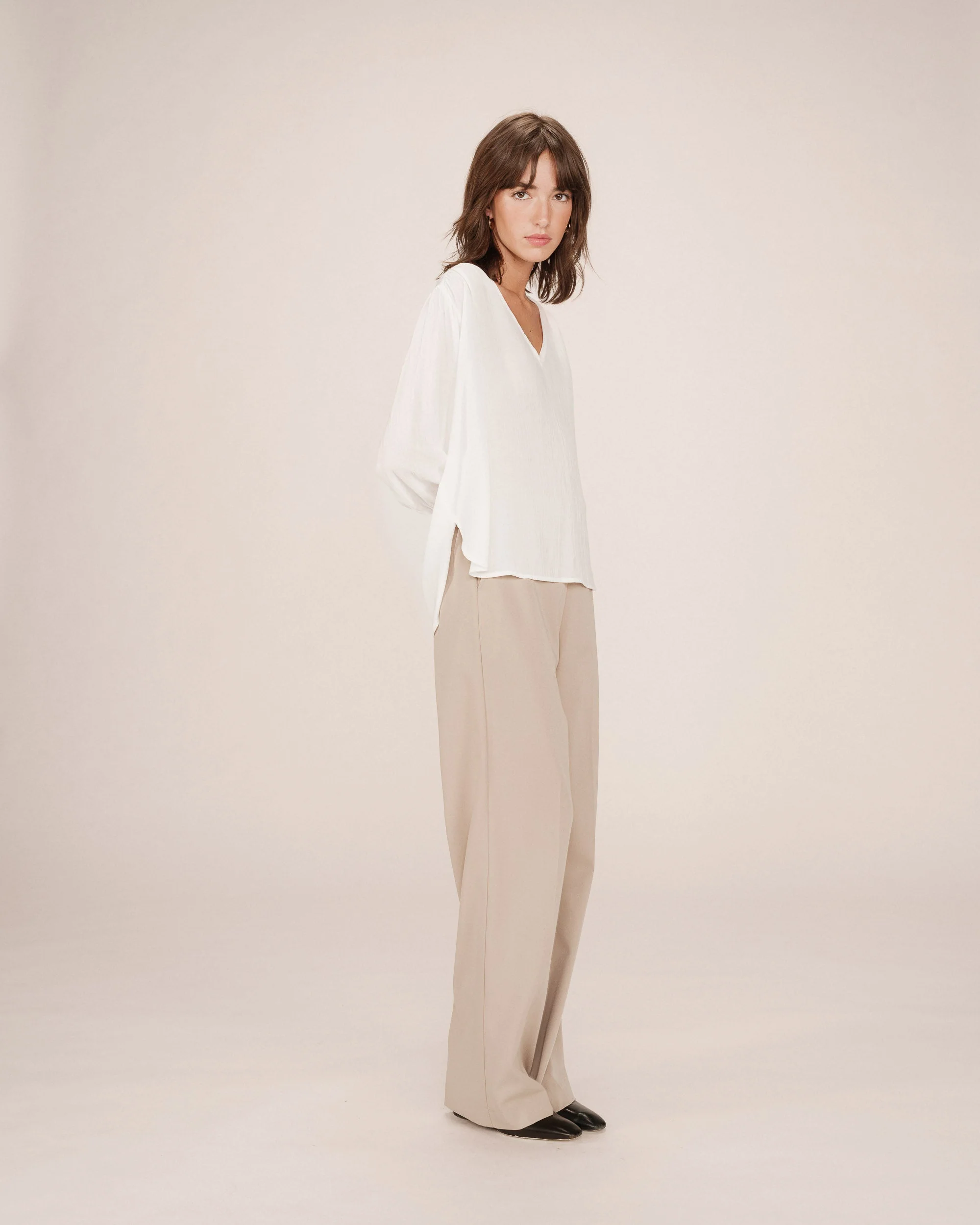 Blouse Droite Fluide Ivoire Solo - Image 4