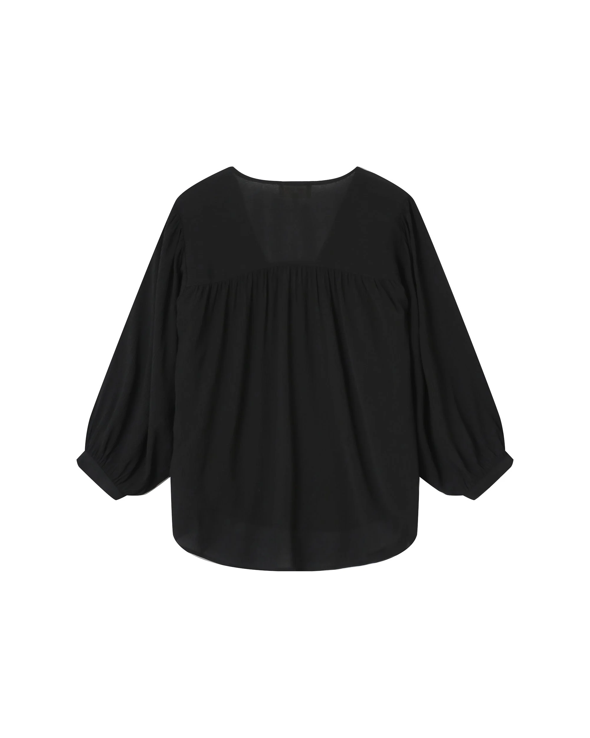 Blouse Droite Fluide Noir Solo - Image 7
