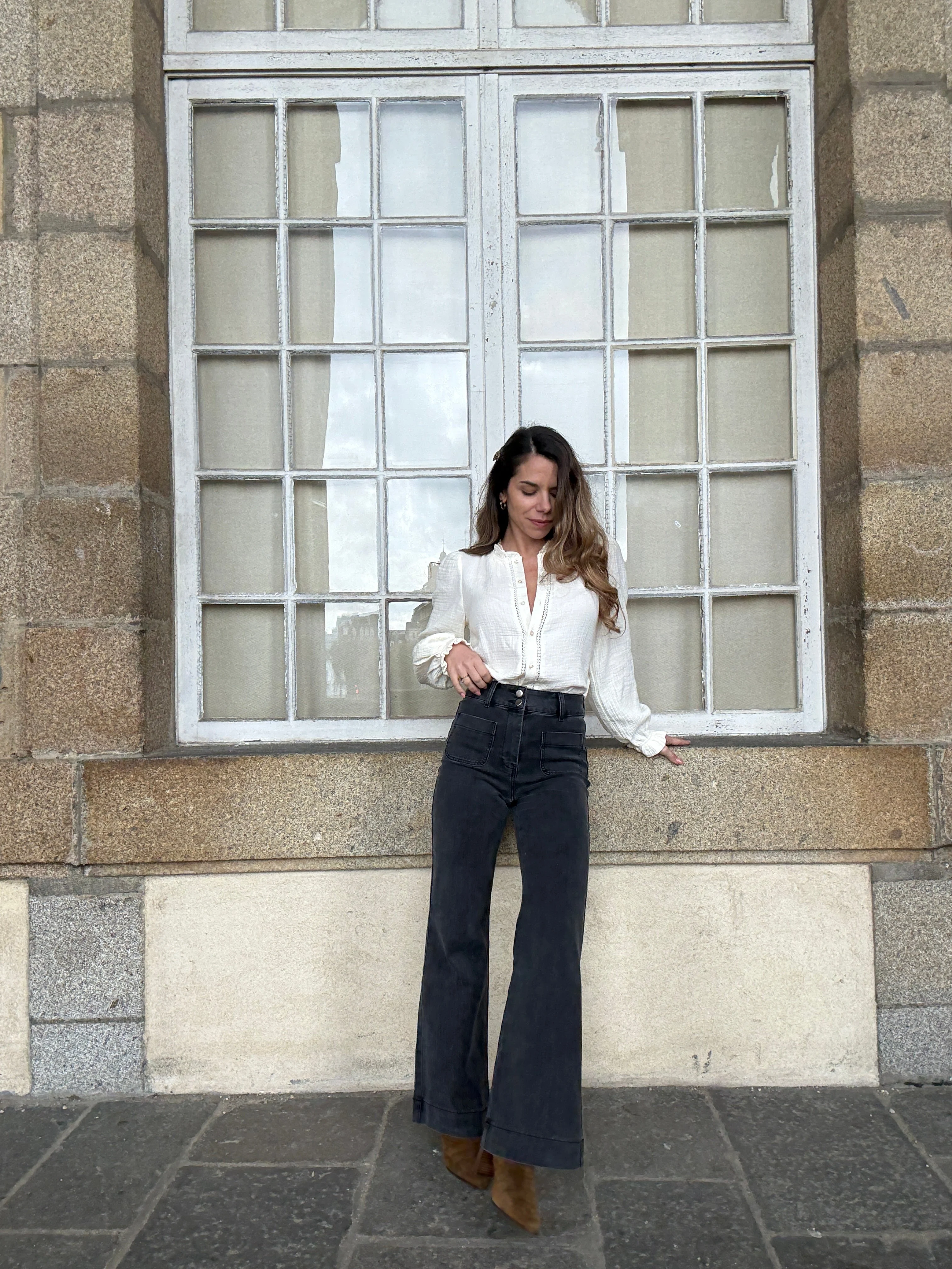 Blouse Écrue En Double Gaze Lili - Image 4