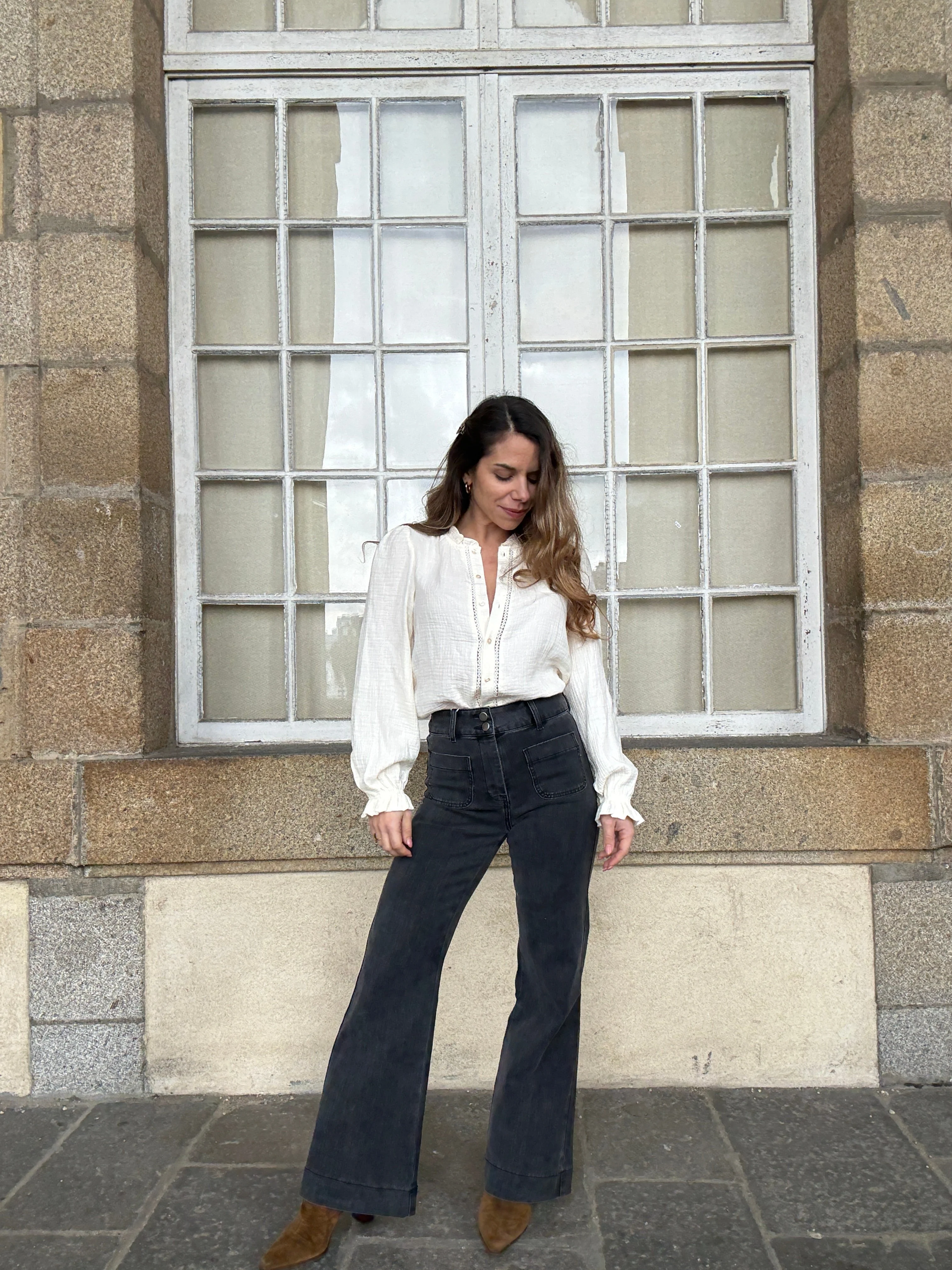 Blouse Écrue En Double Gaze Lili - Image 6