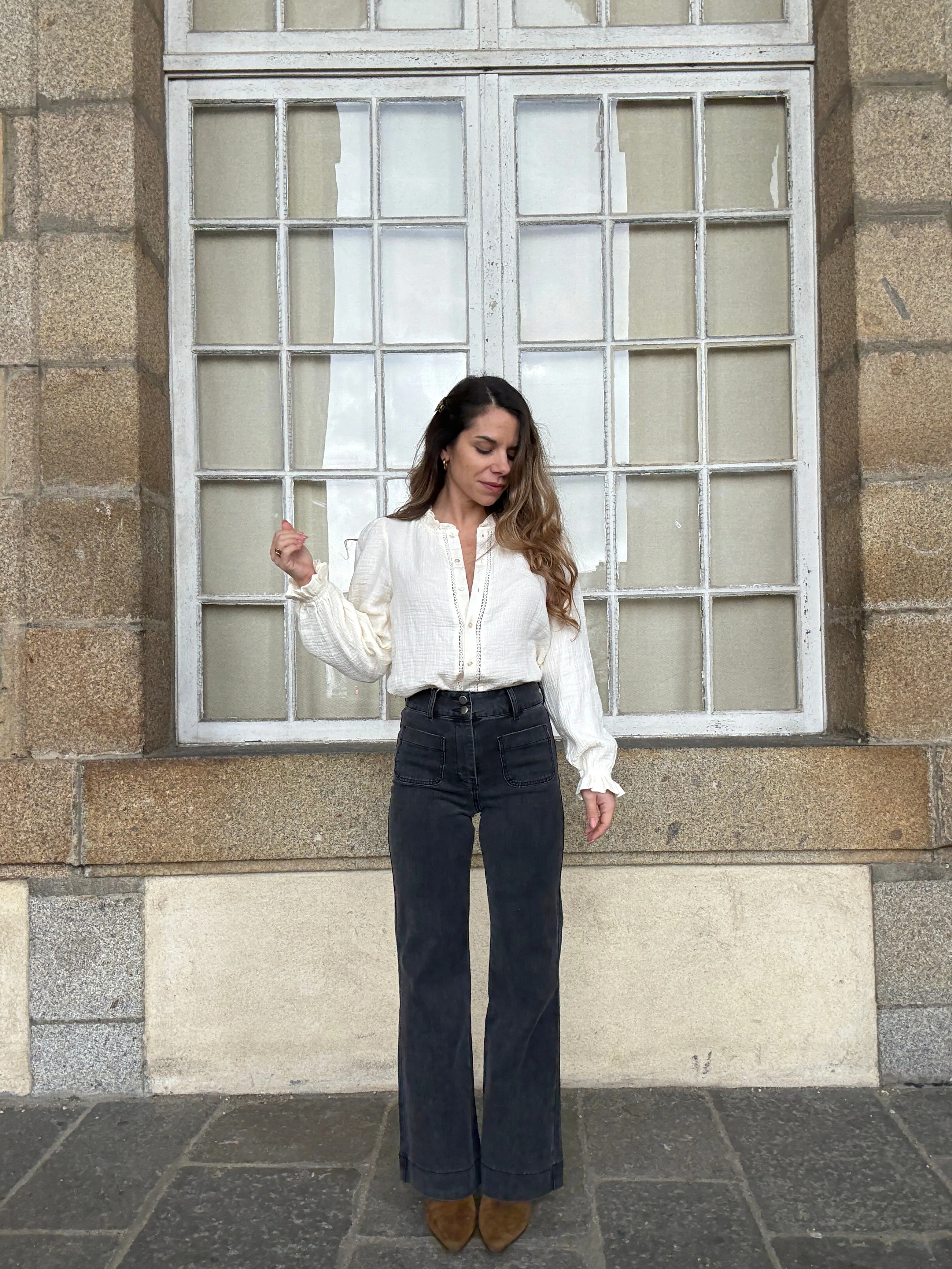 Blouse Écrue En Double Gaze Lili - Image 7