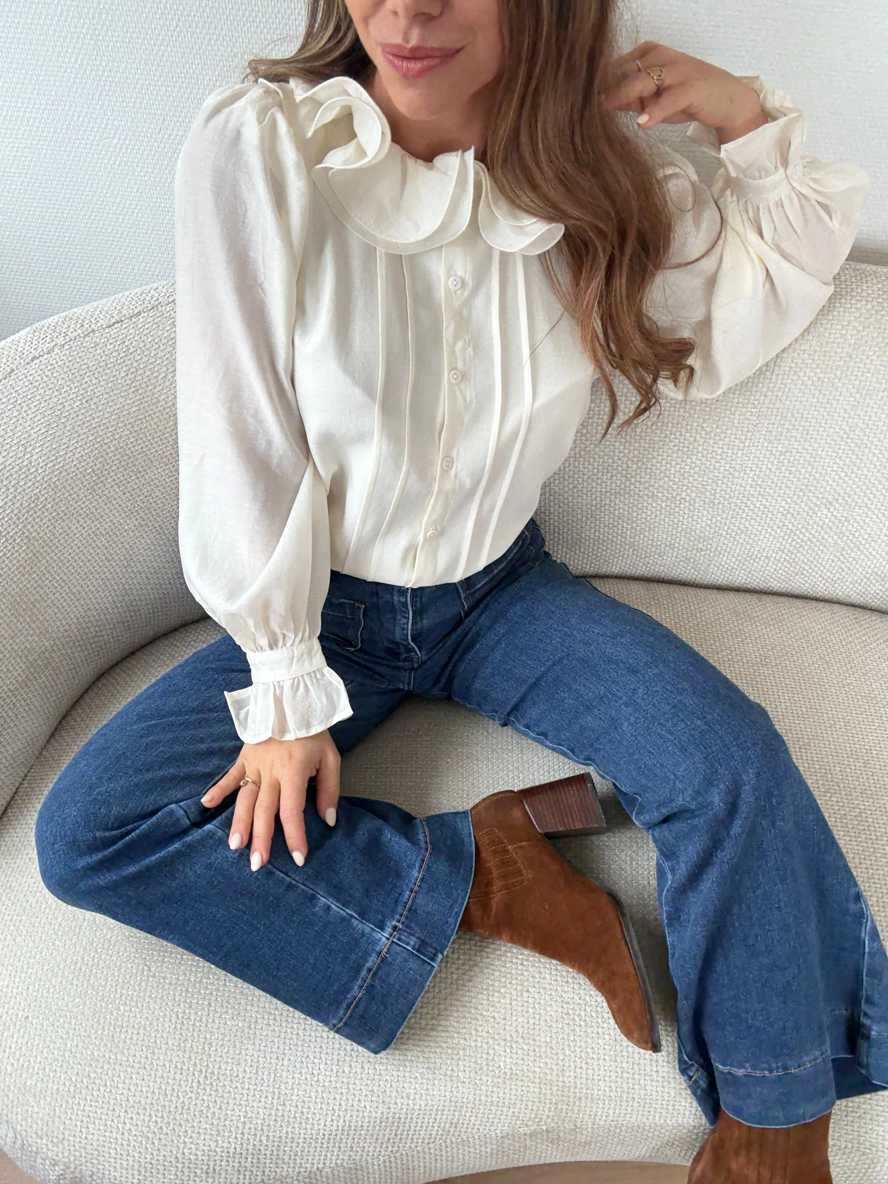 Blouse Brune Écru - Image 10