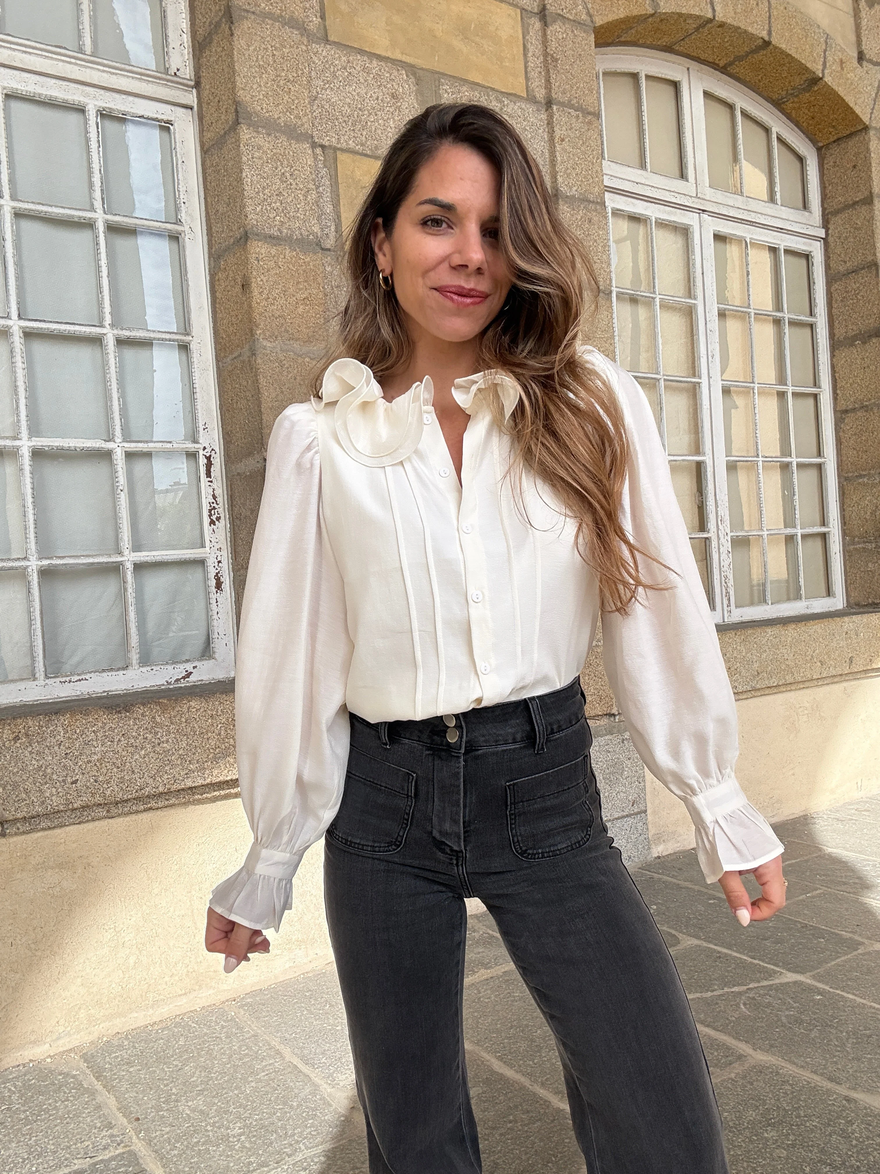Blouse Brune Écru - Image 11