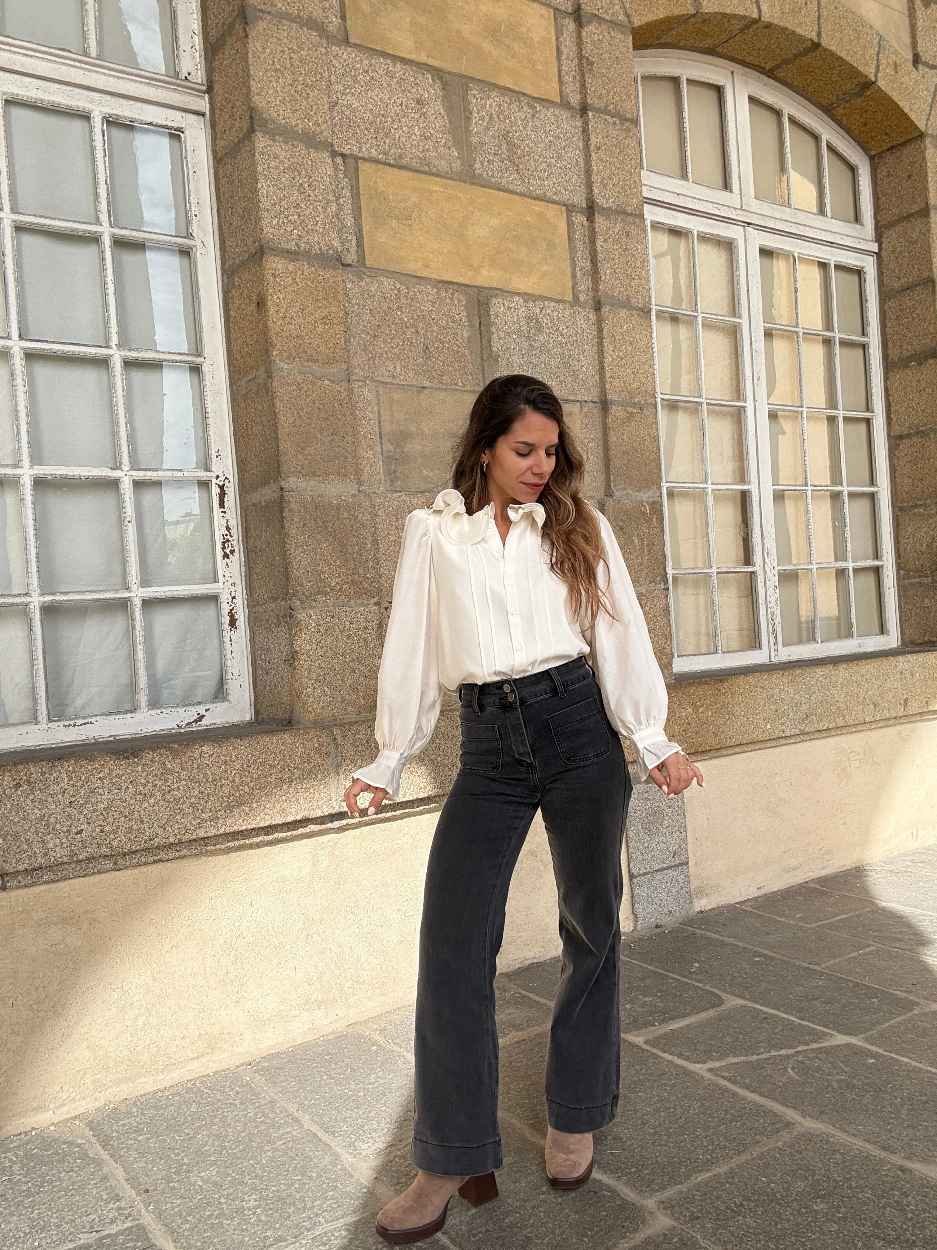 Blouse Brune Écru - Image 12