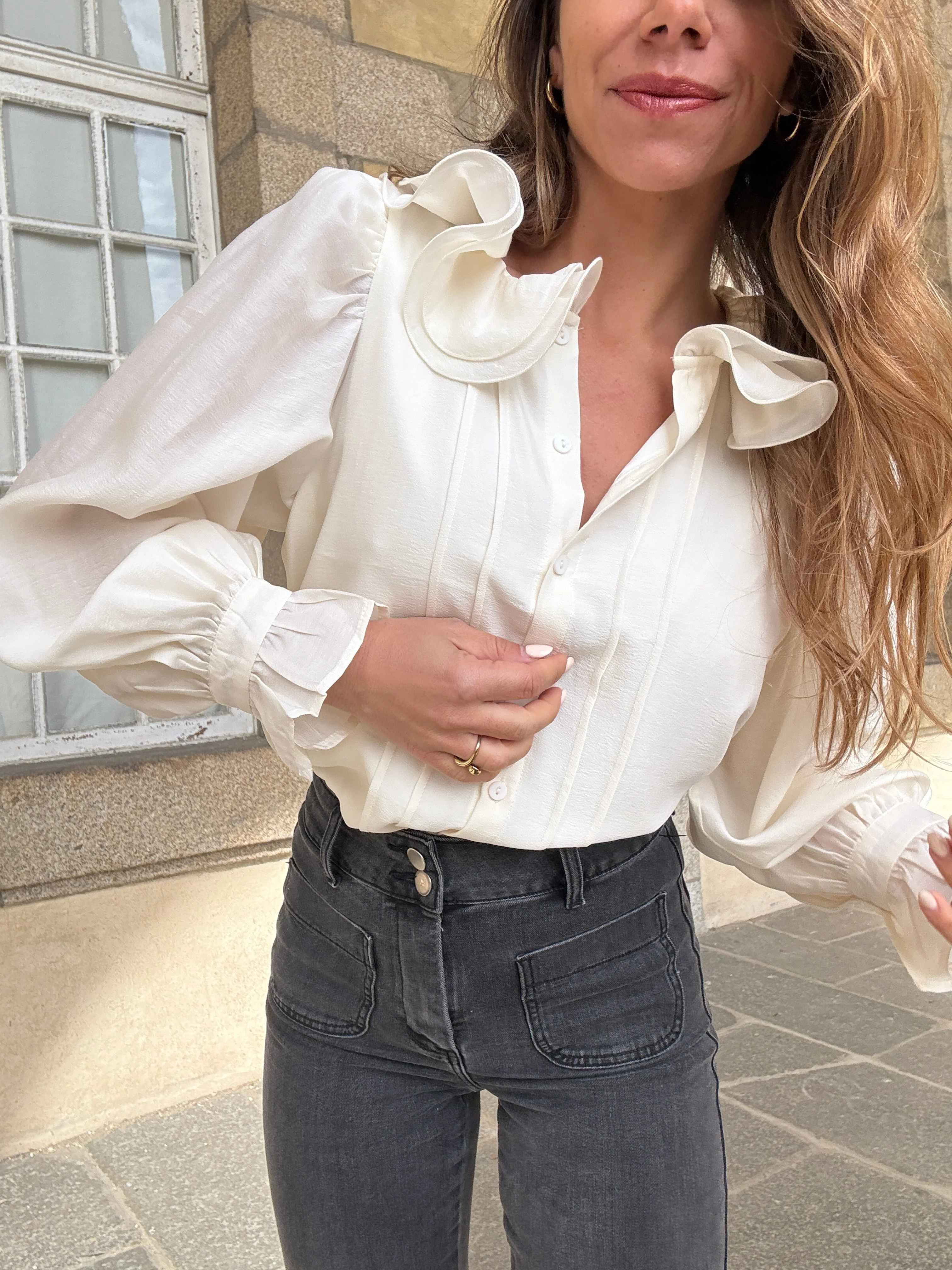 Blouse Brune Écru - Image 13