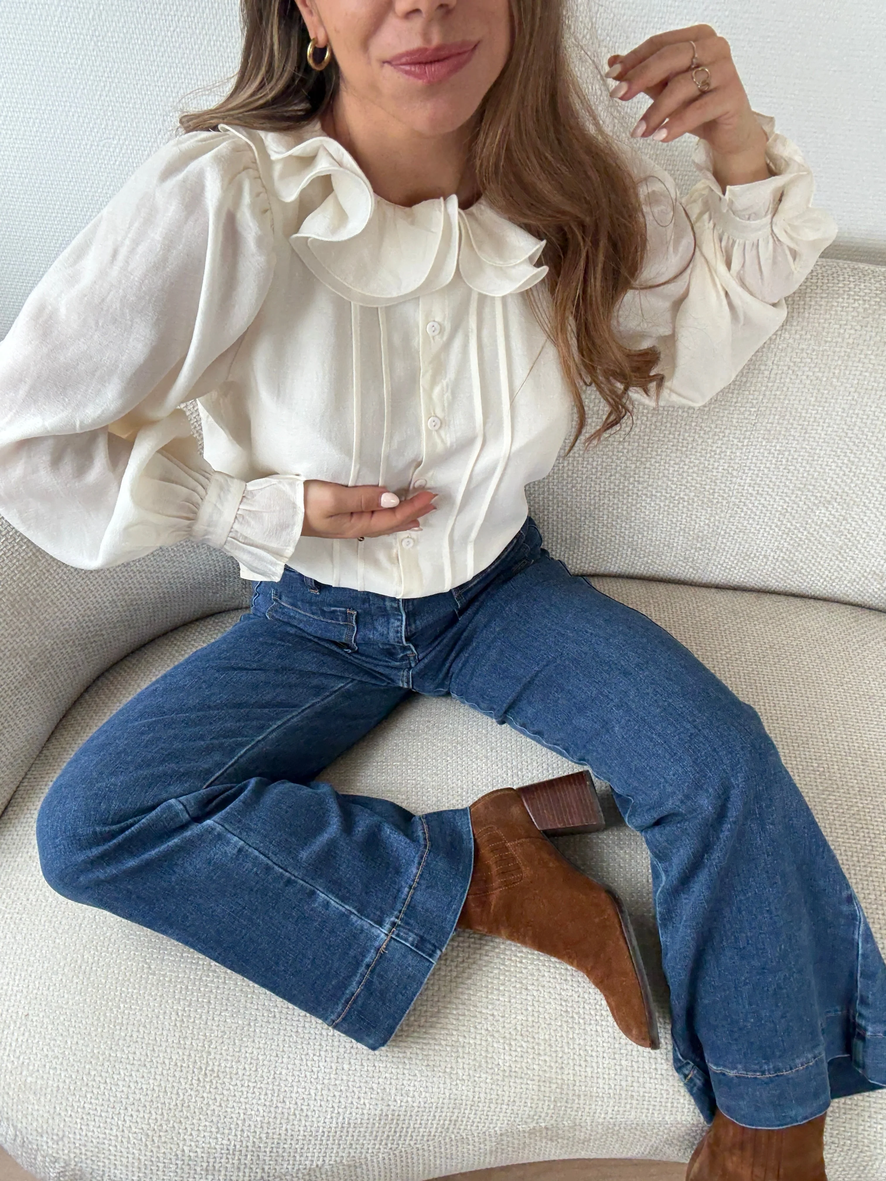 Blouse Brune Écru - Image 15