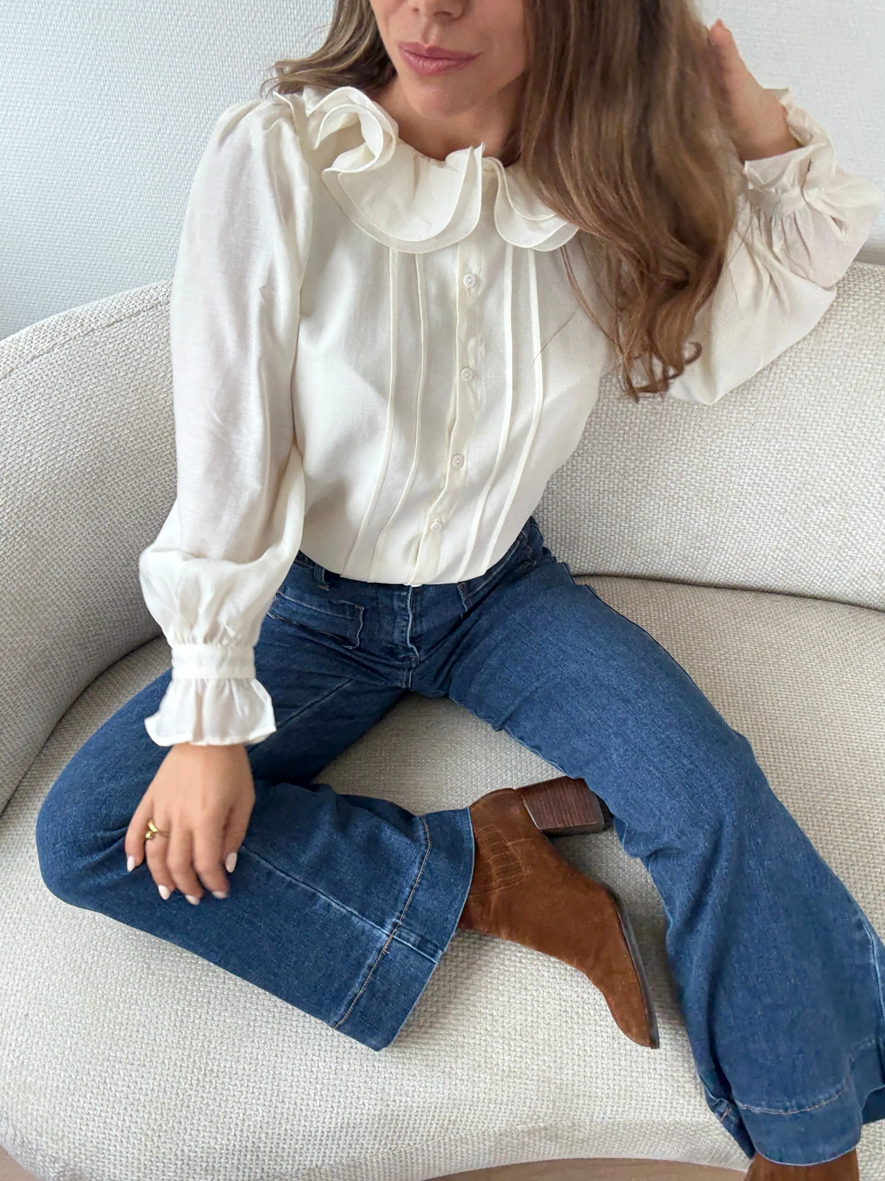Blouse Brune Écru - Image 16