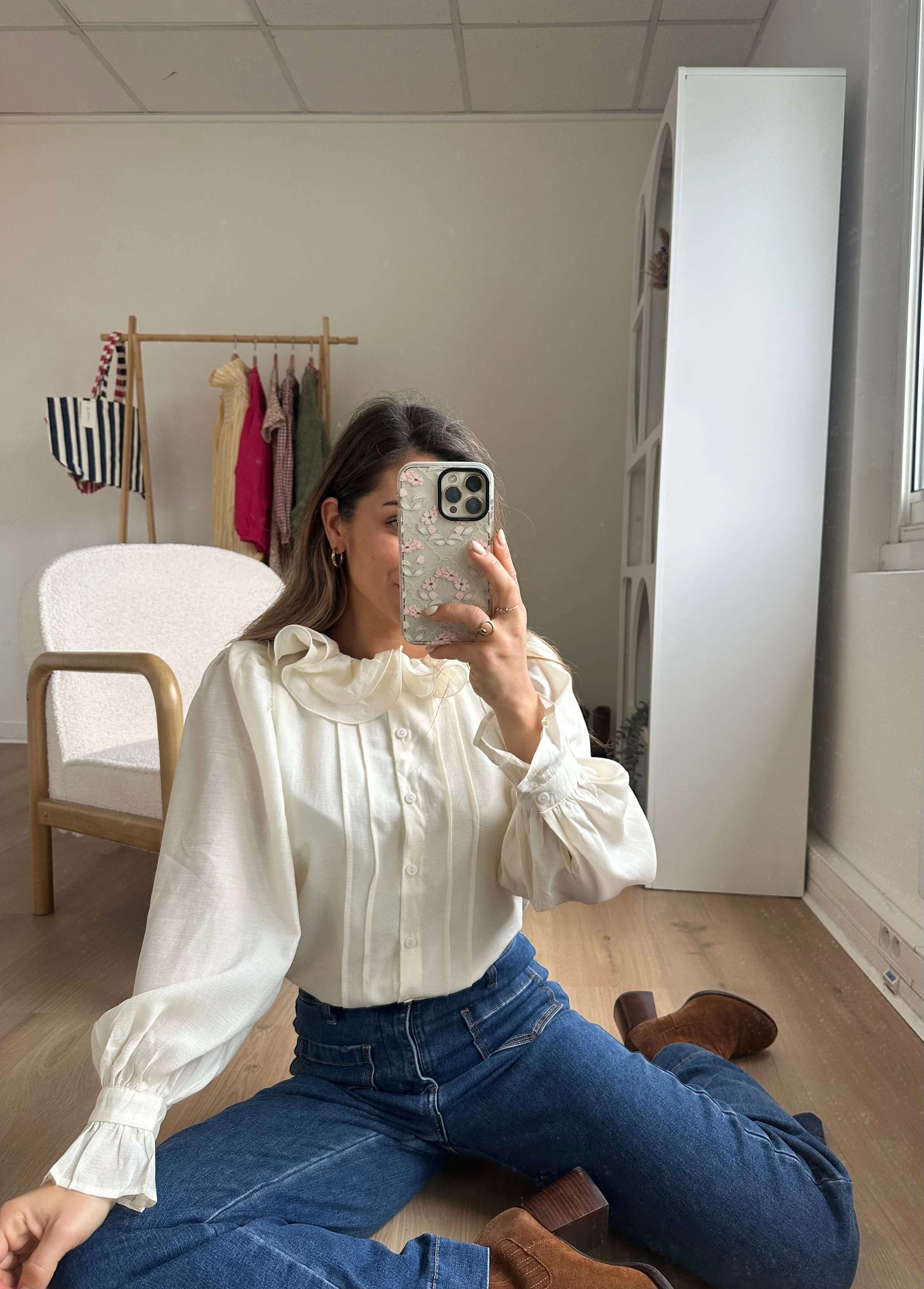 Blouse Brune Écru - Image 17