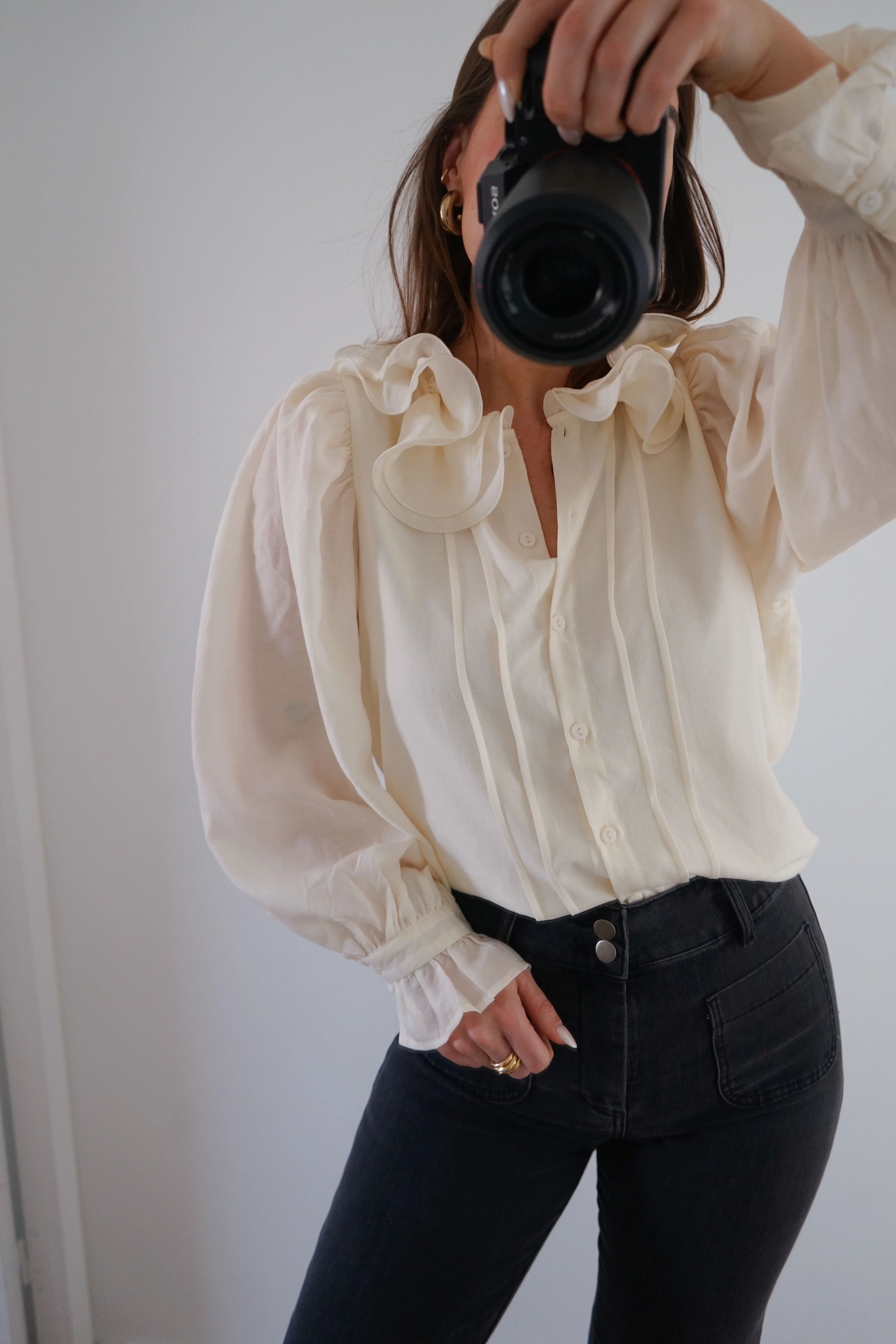 Blouse Brune Écru - Image 3