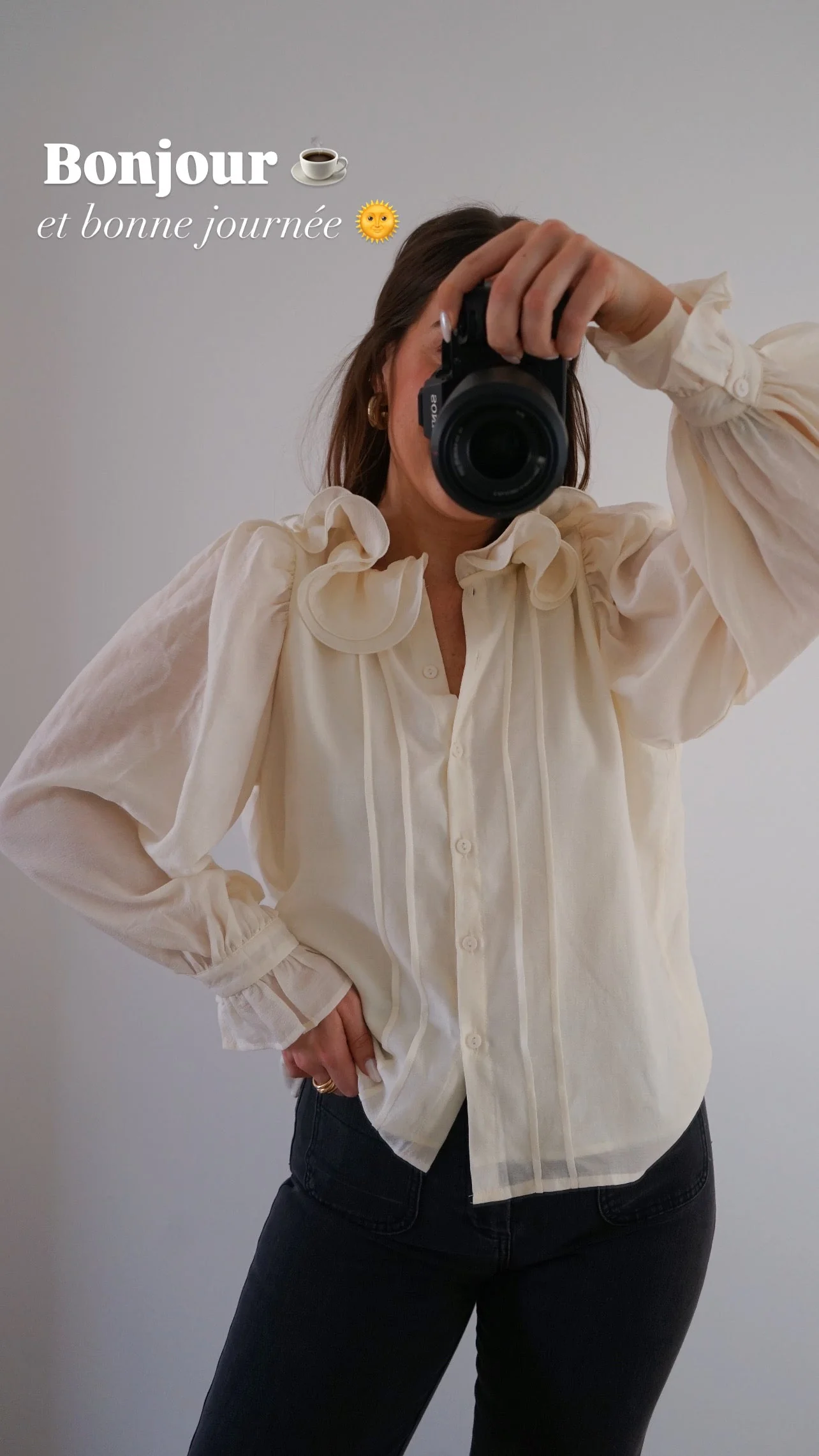 Blouse Brune Écru - Image 6