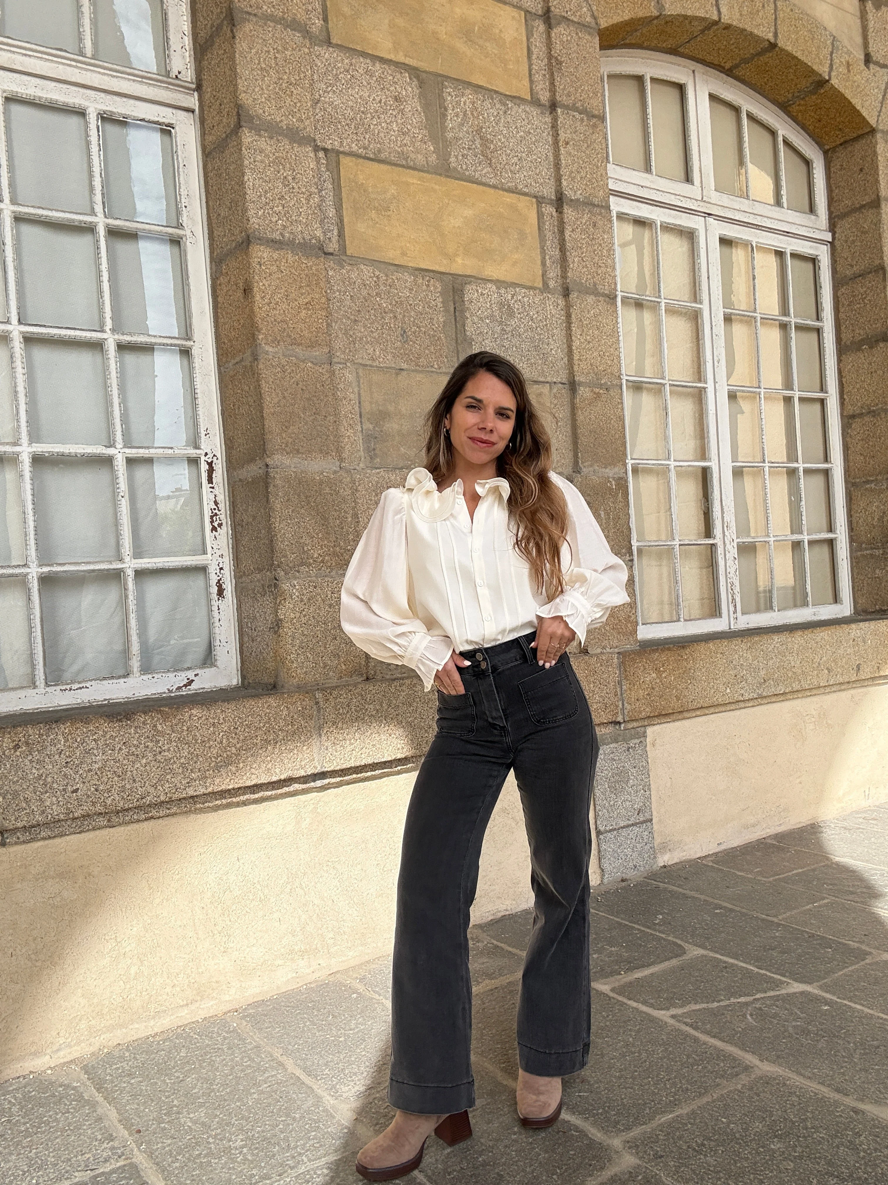 Blouse Brune Écru - Image 9