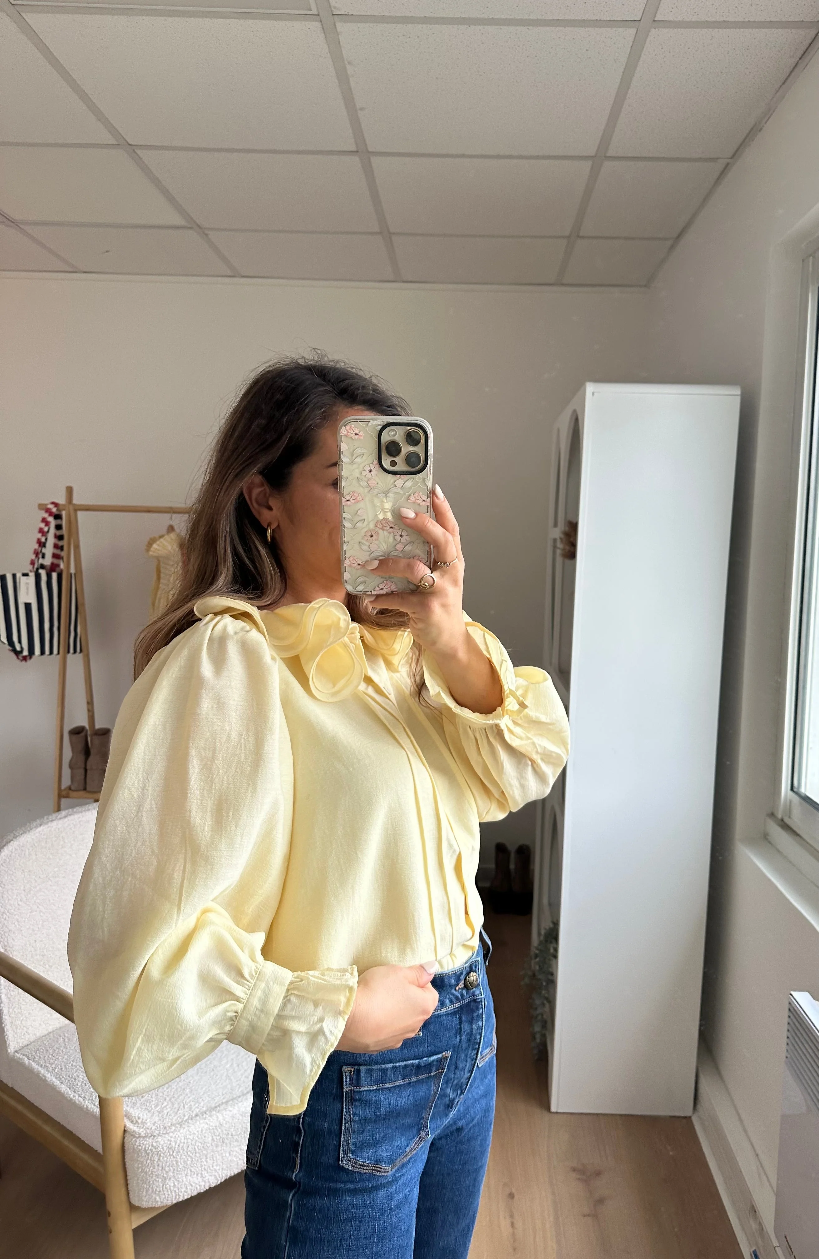 Blouse Brune Jaune Pâle - Image 16