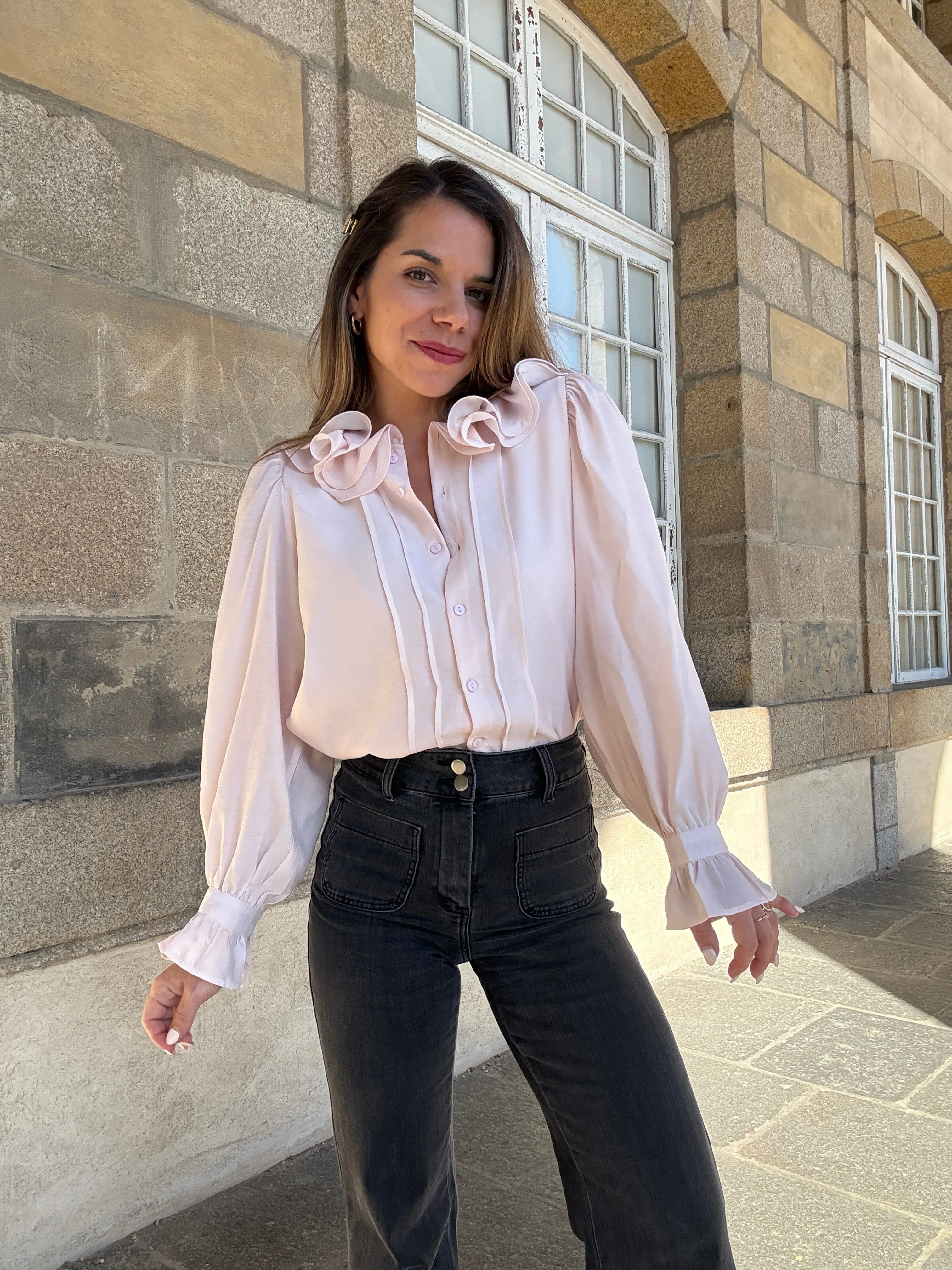 Blouse Brune Doux Rose - Image 10