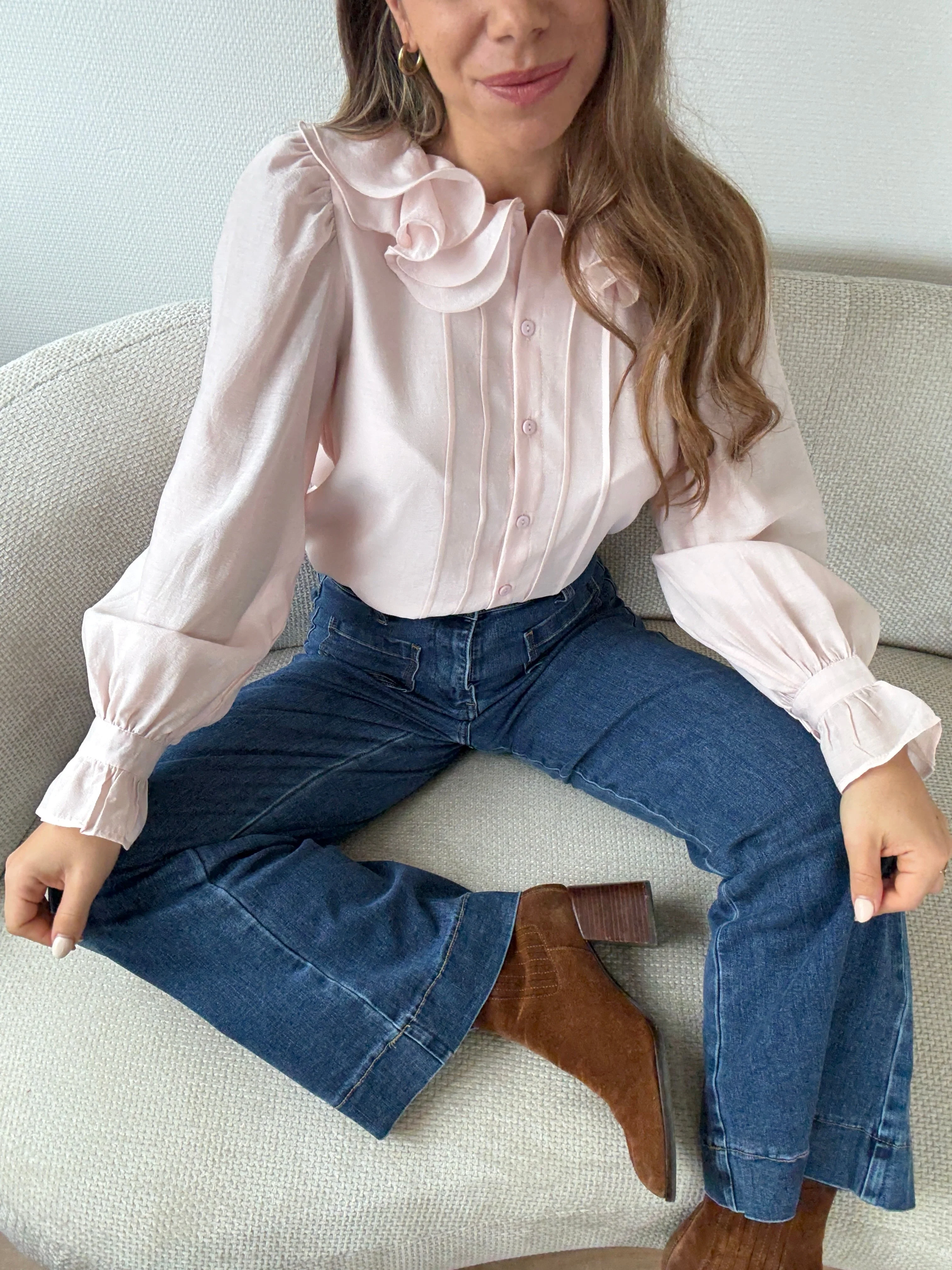 Blouse Brune Doux Rose - Image 11