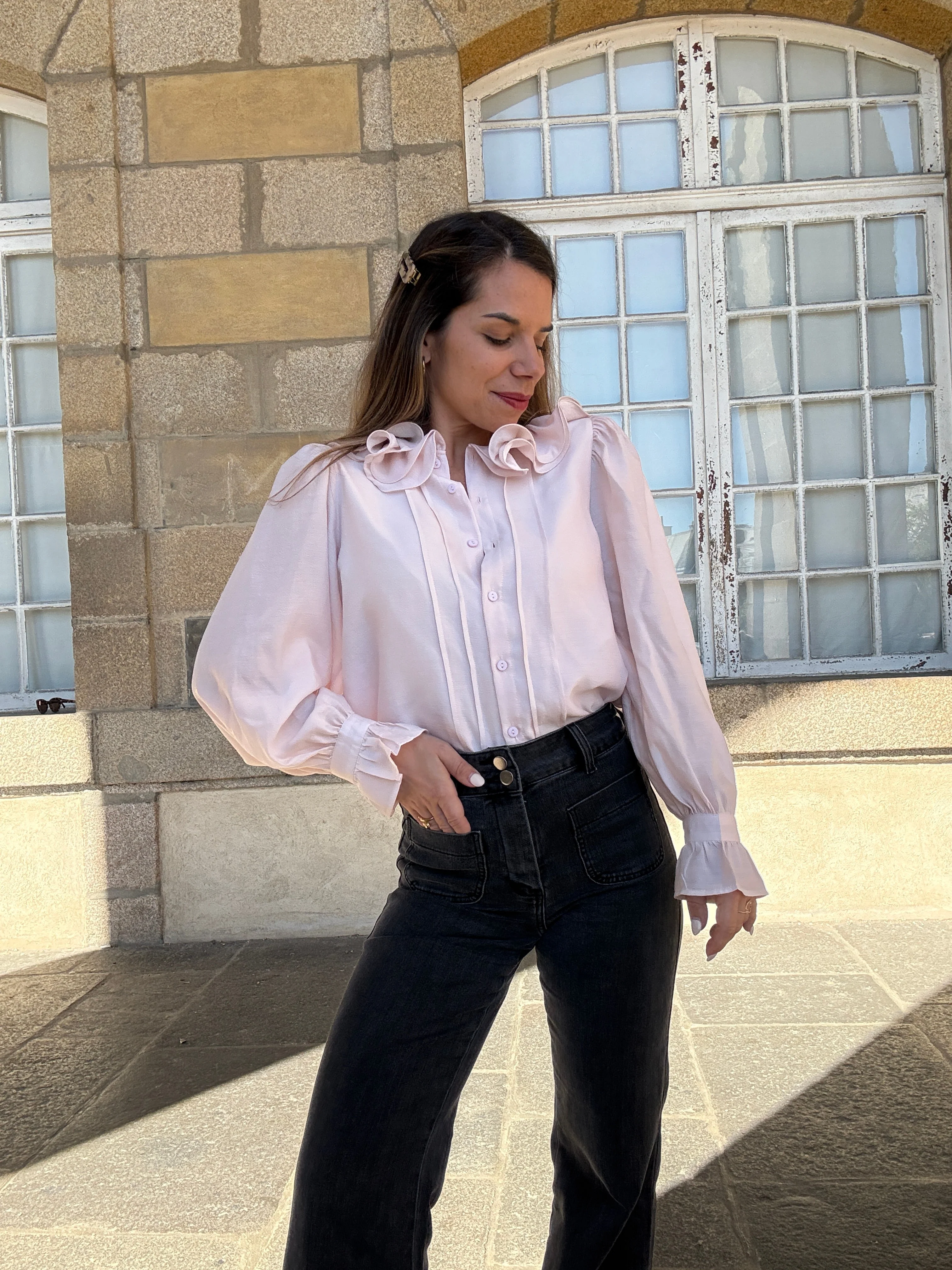 Blouse Brune Doux Rose - Image 12
