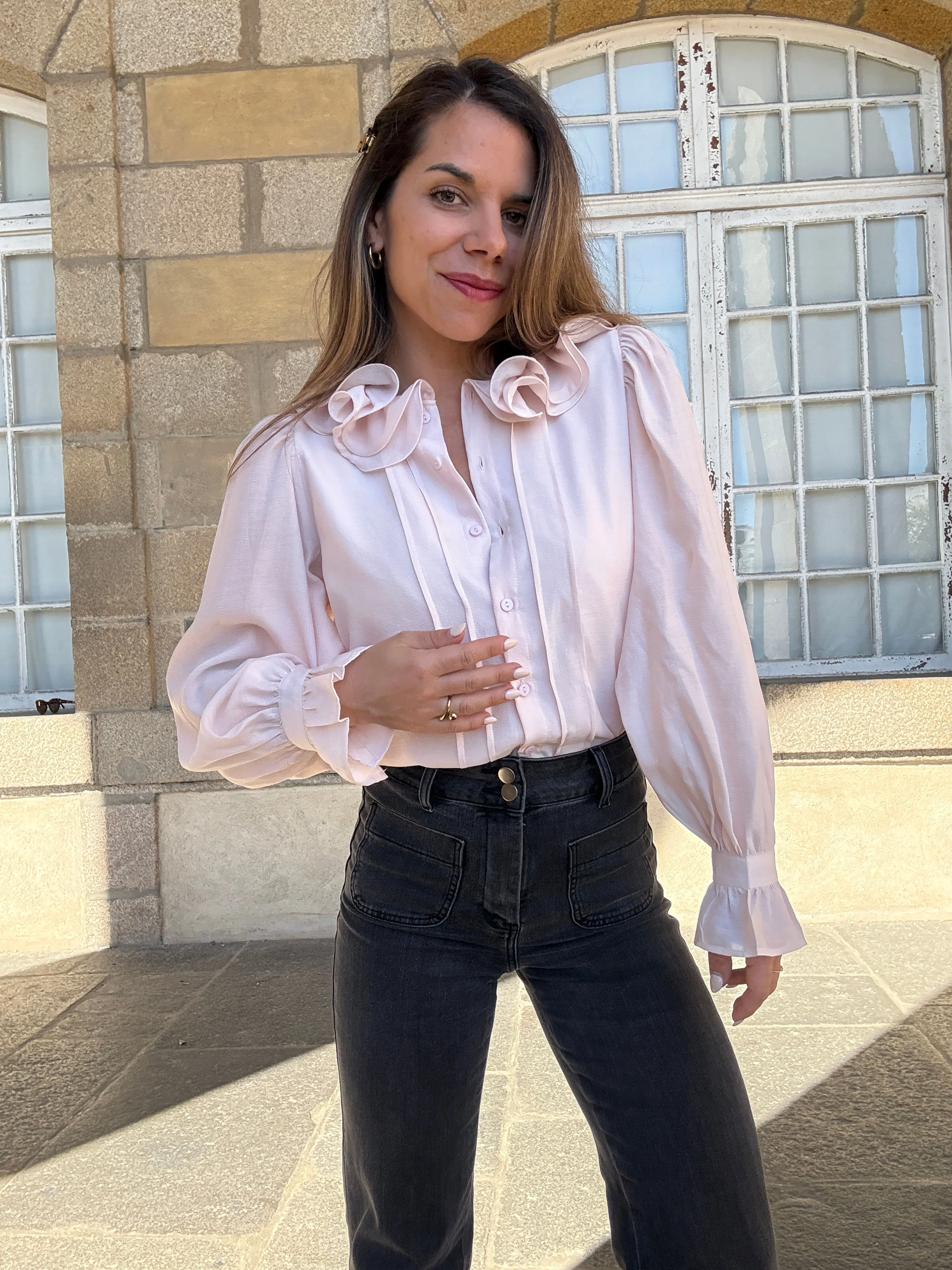 Blouse Brune Doux Rose - Image 13