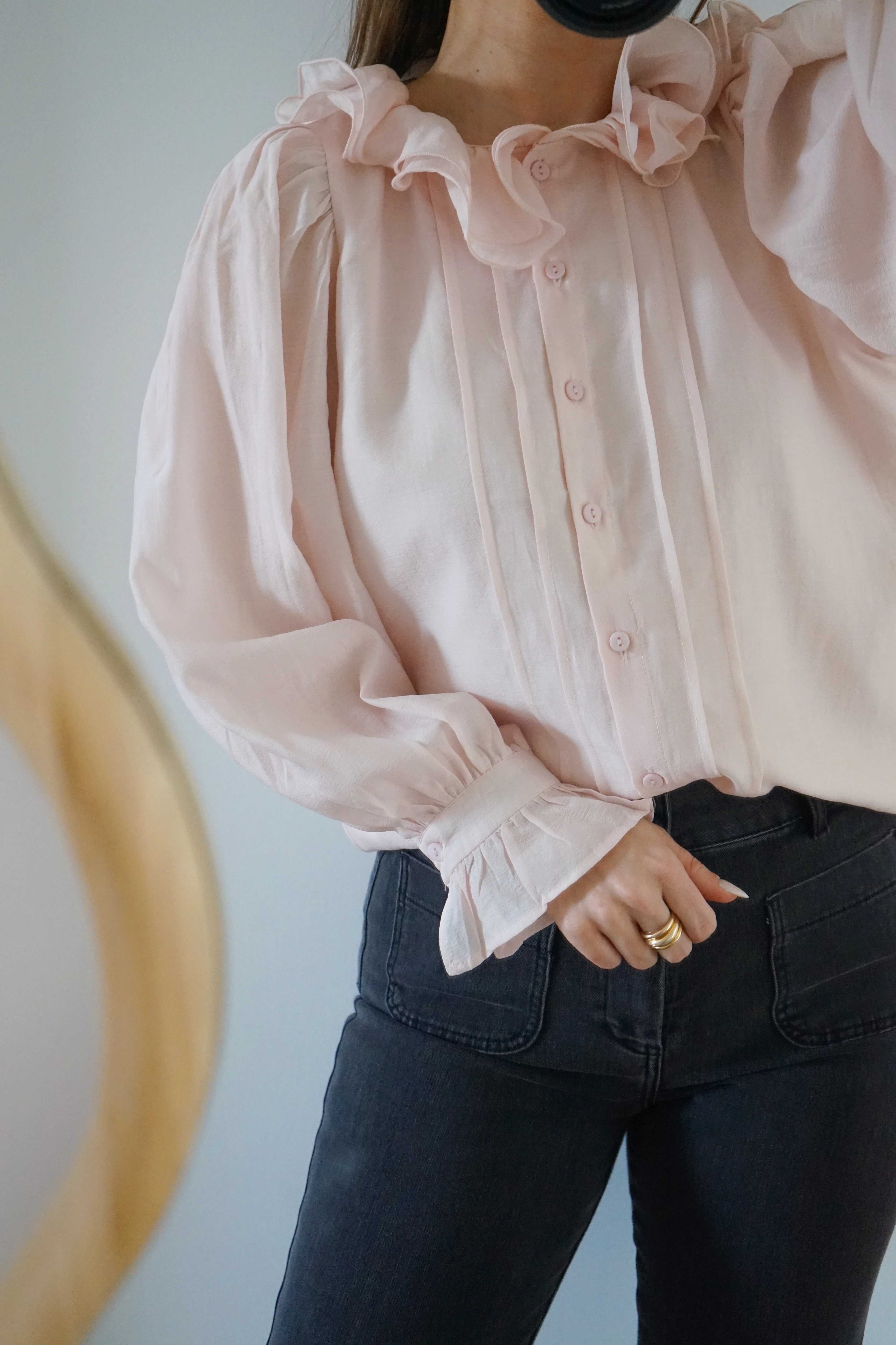 Blouse Brune Doux Rose - Image 3