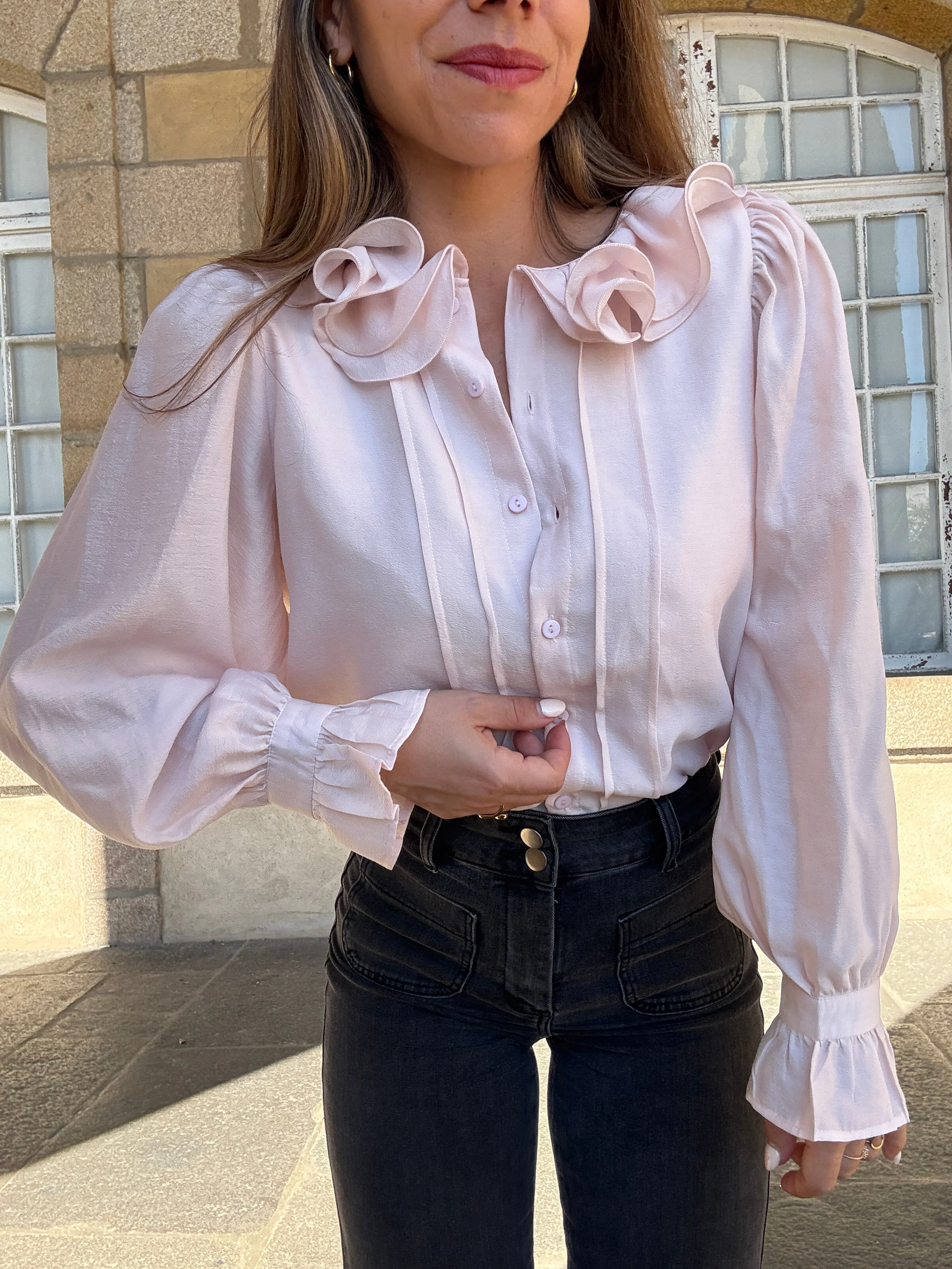 Blouse Brune Doux Rose - Image 6