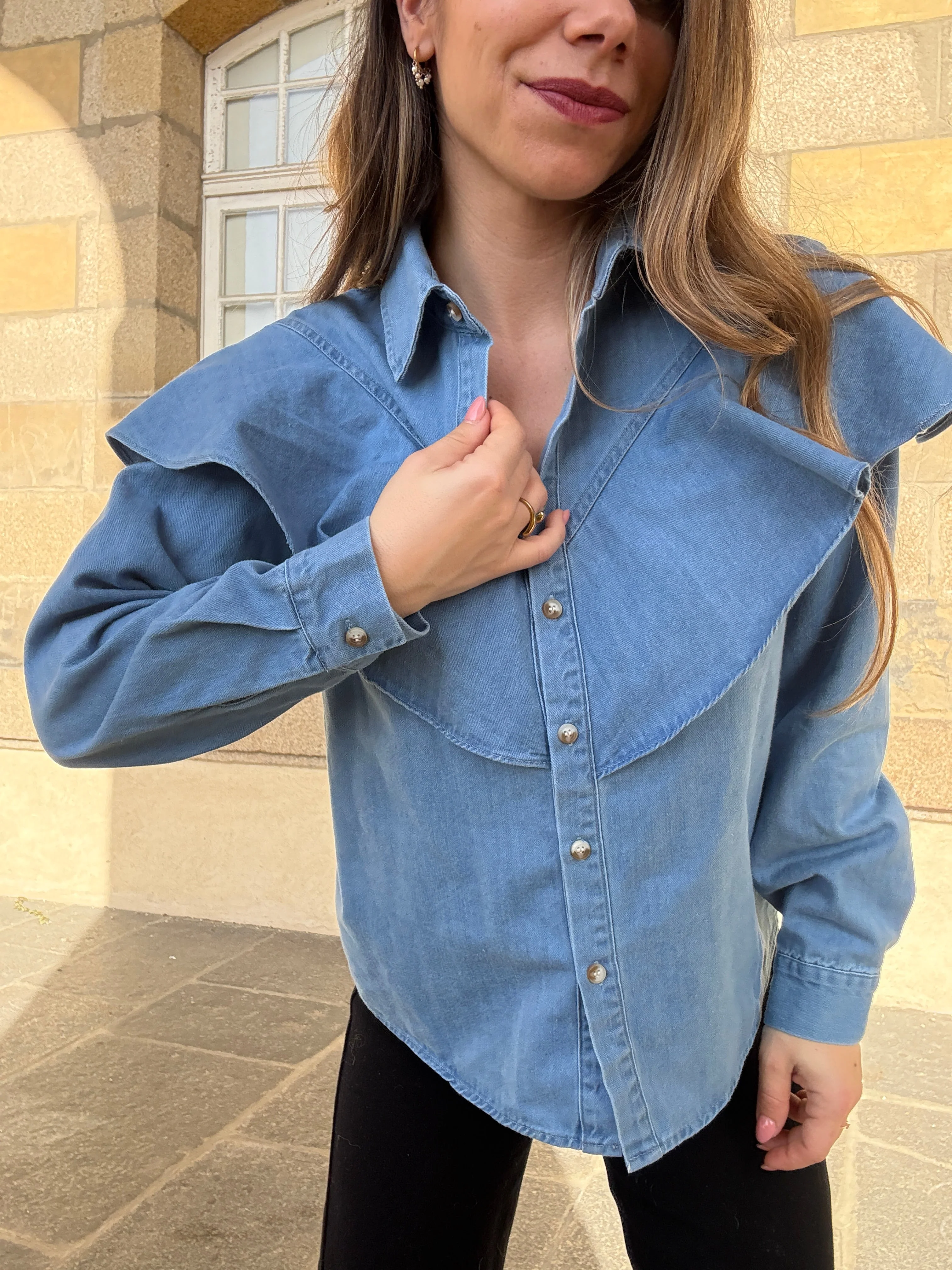 Blouse En Denim Agathe - Image 11