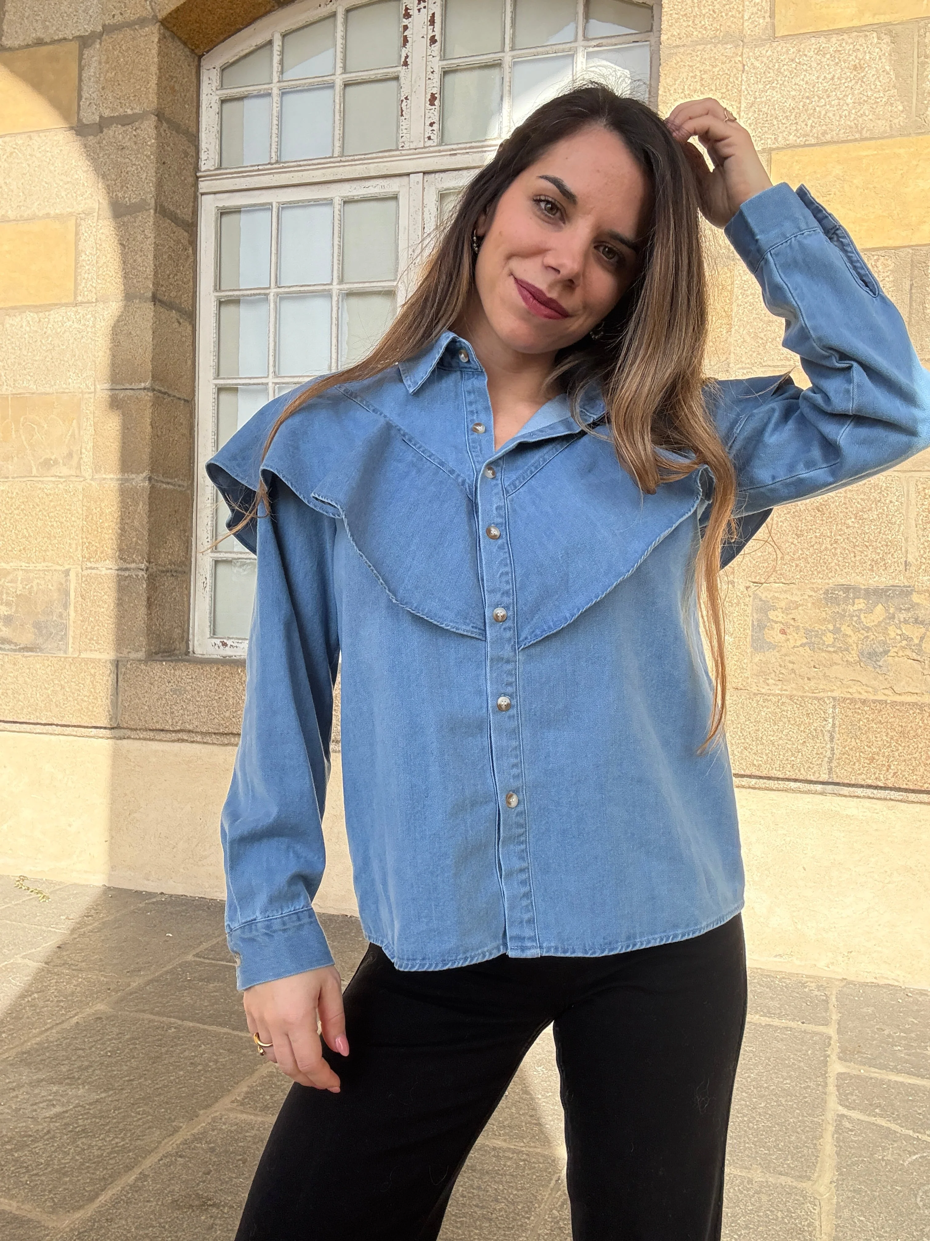 Blouse En Denim Agathe - Image 4