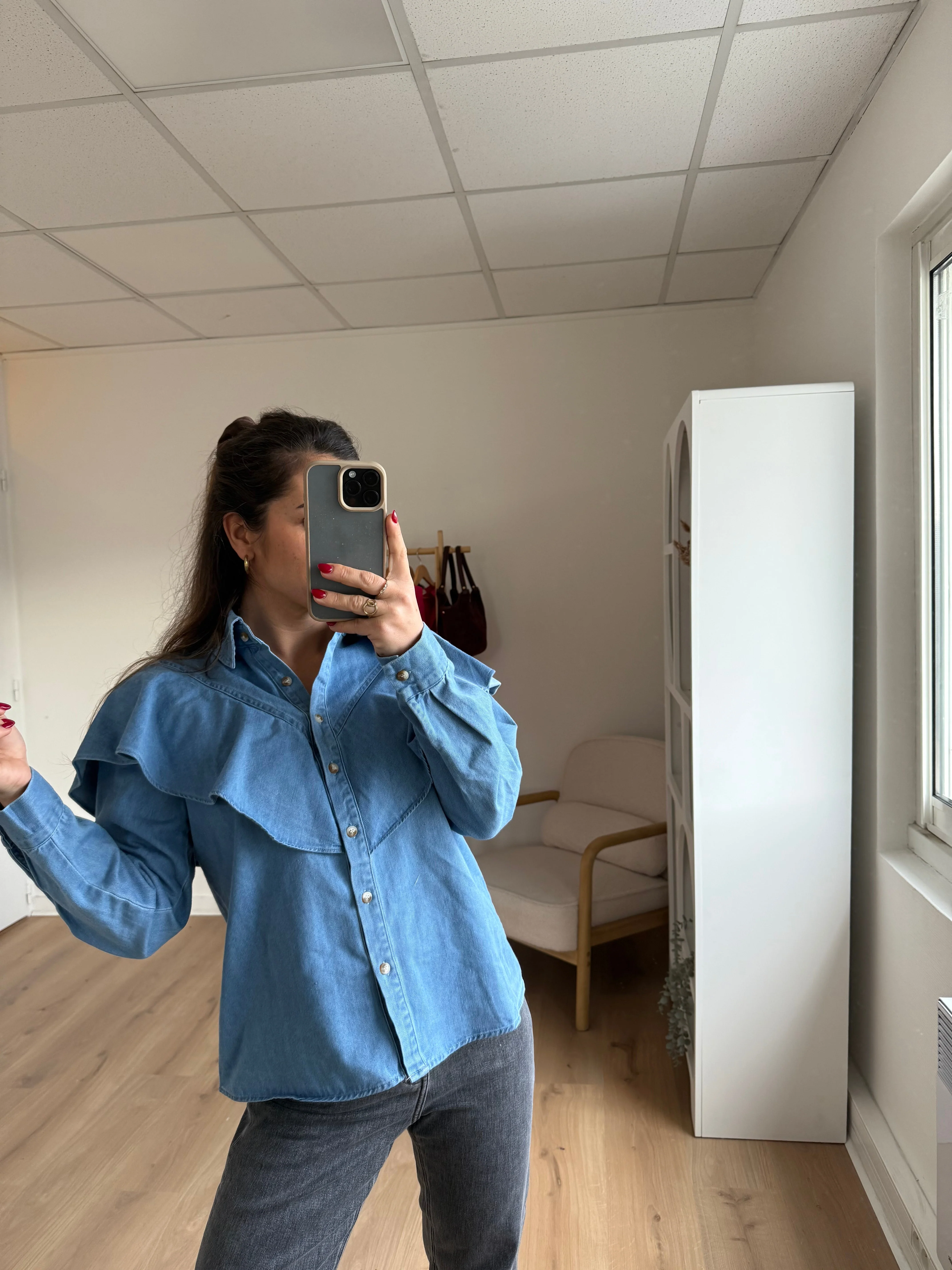 Blouse En Denim Agathe - Image 7
