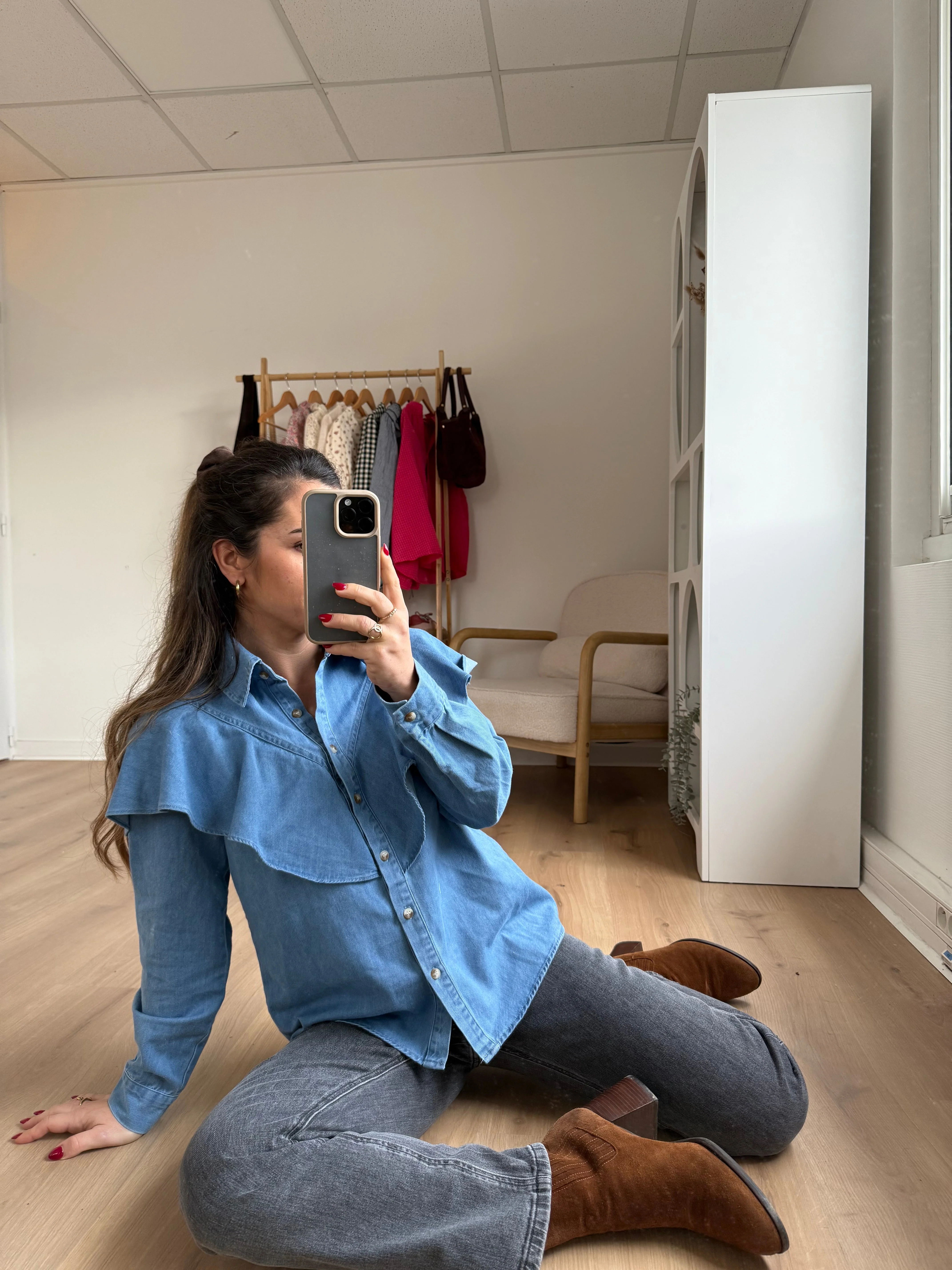 Blouse En Denim Agathe - Image 9