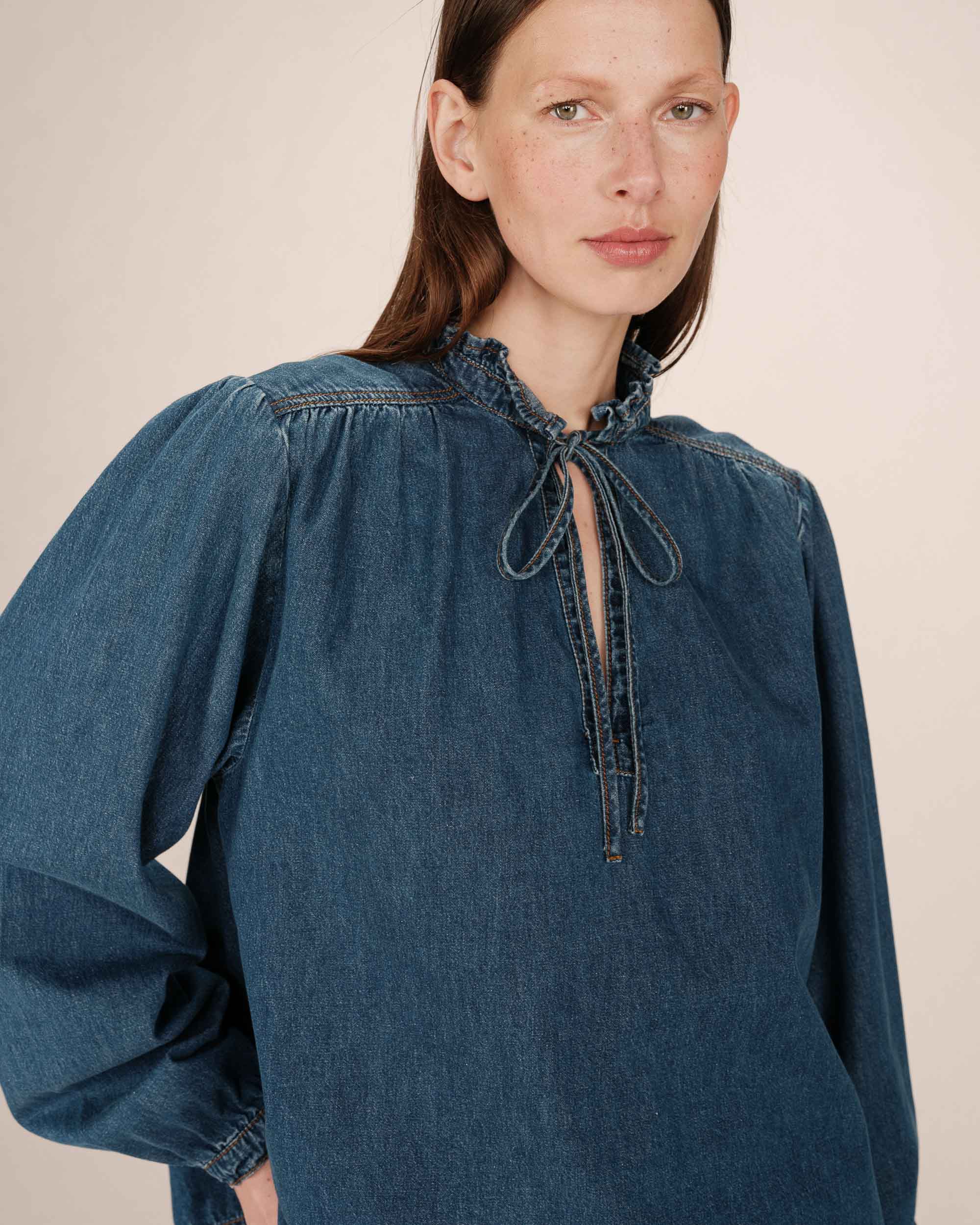Blouse Medium Blue Salsa - Image 2