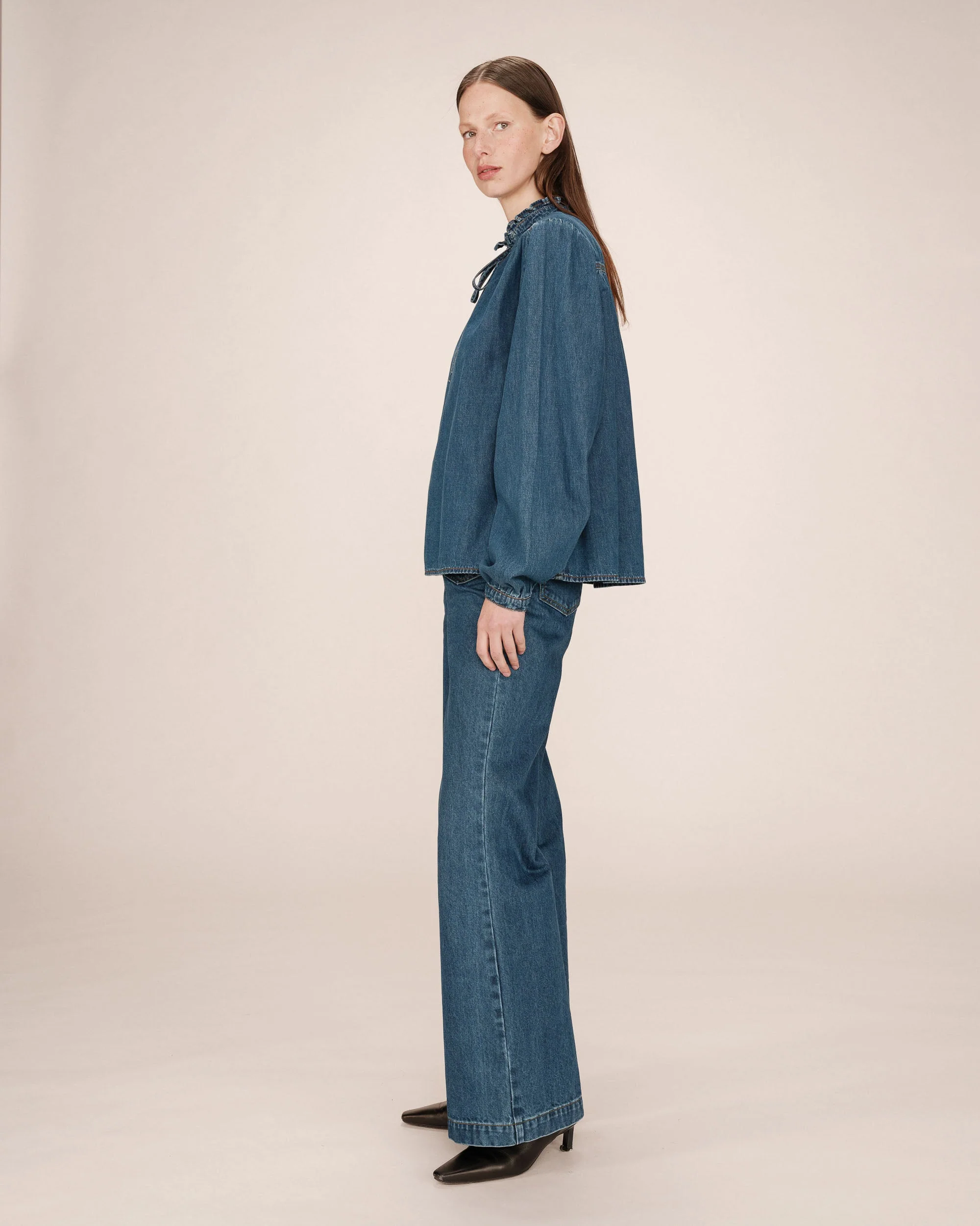 Blouse Medium Blue Salsa - Image 4