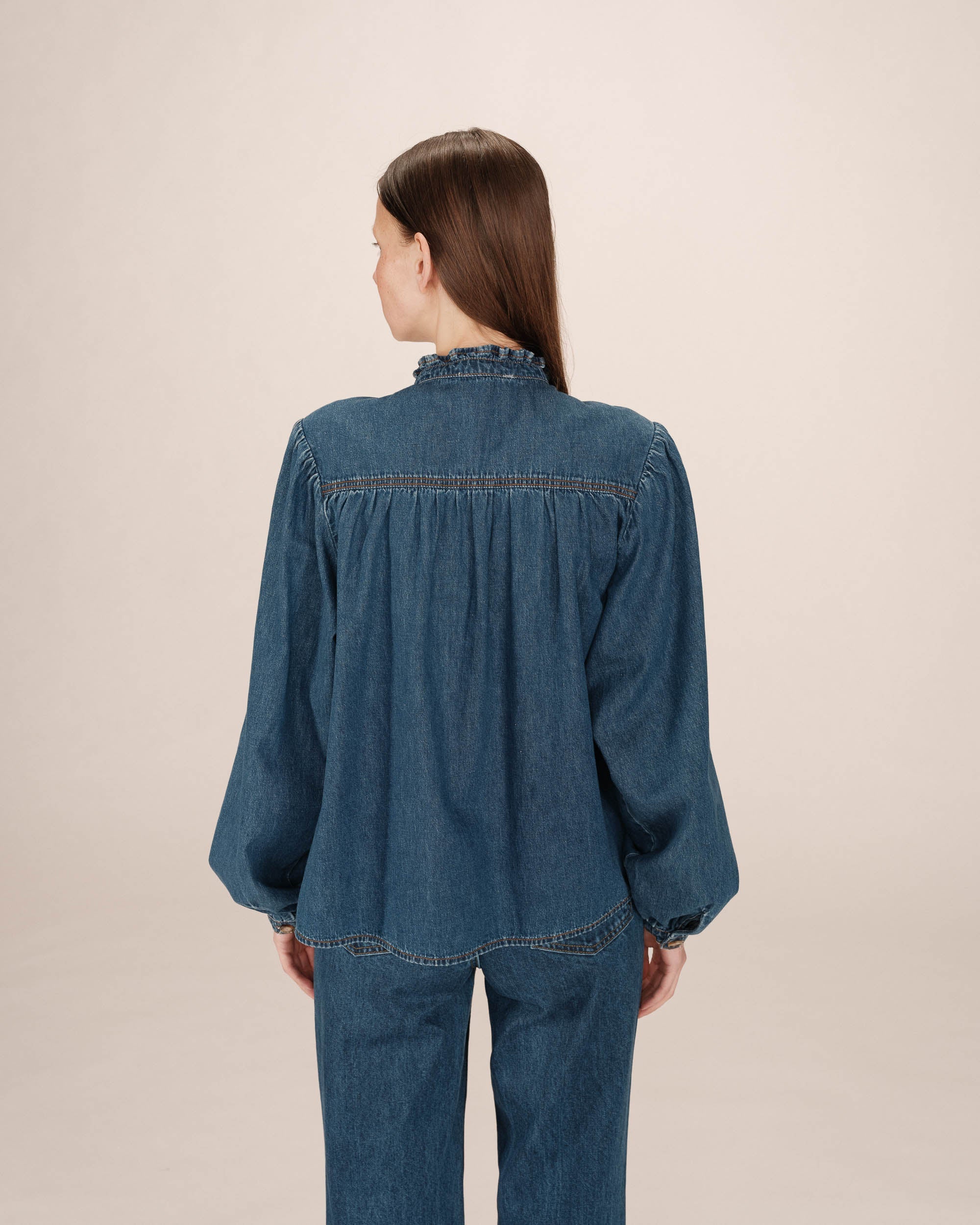 Blouse Medium Blue Salsa - Image 5