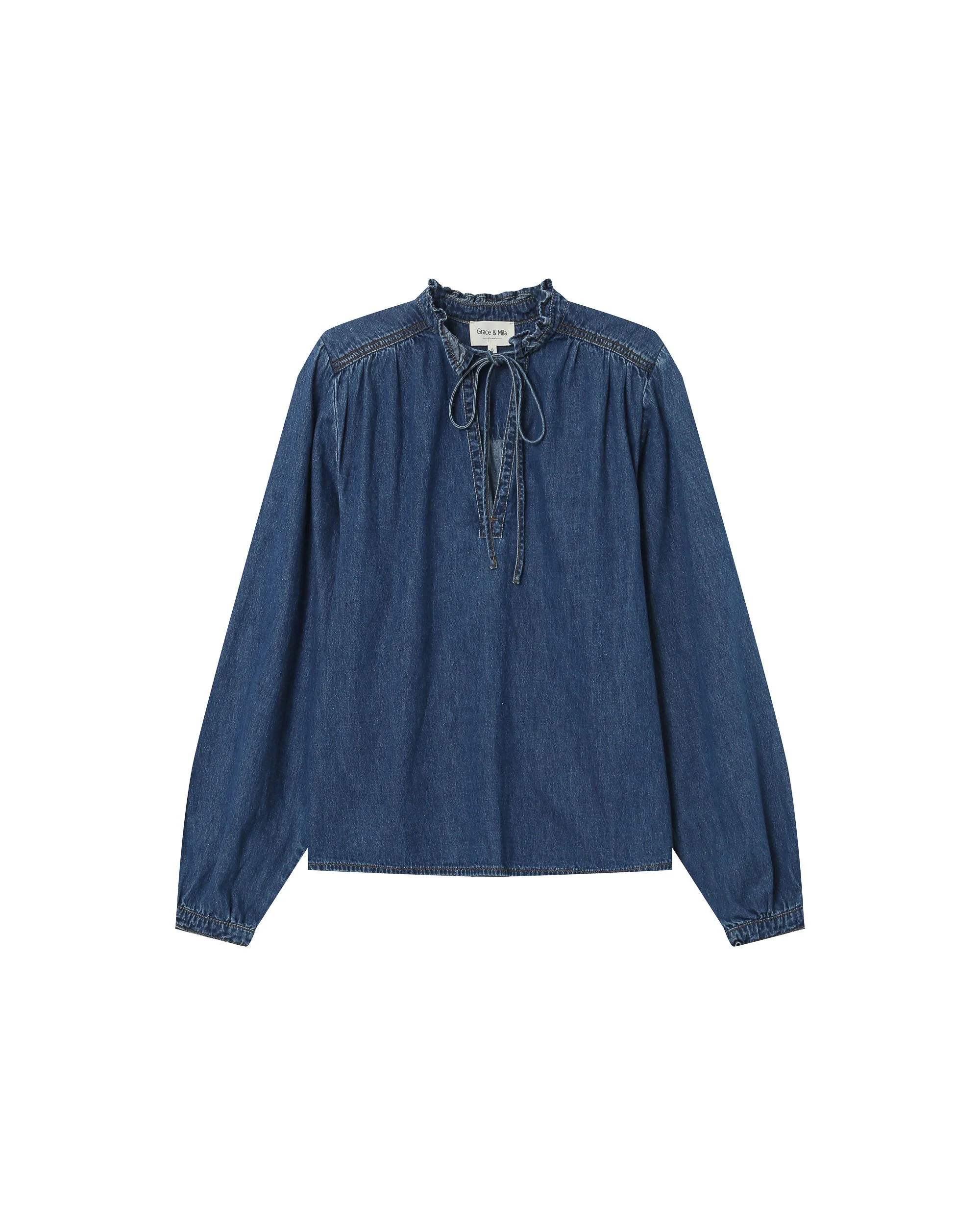 Blouse Medium Blue Salsa - Image 6