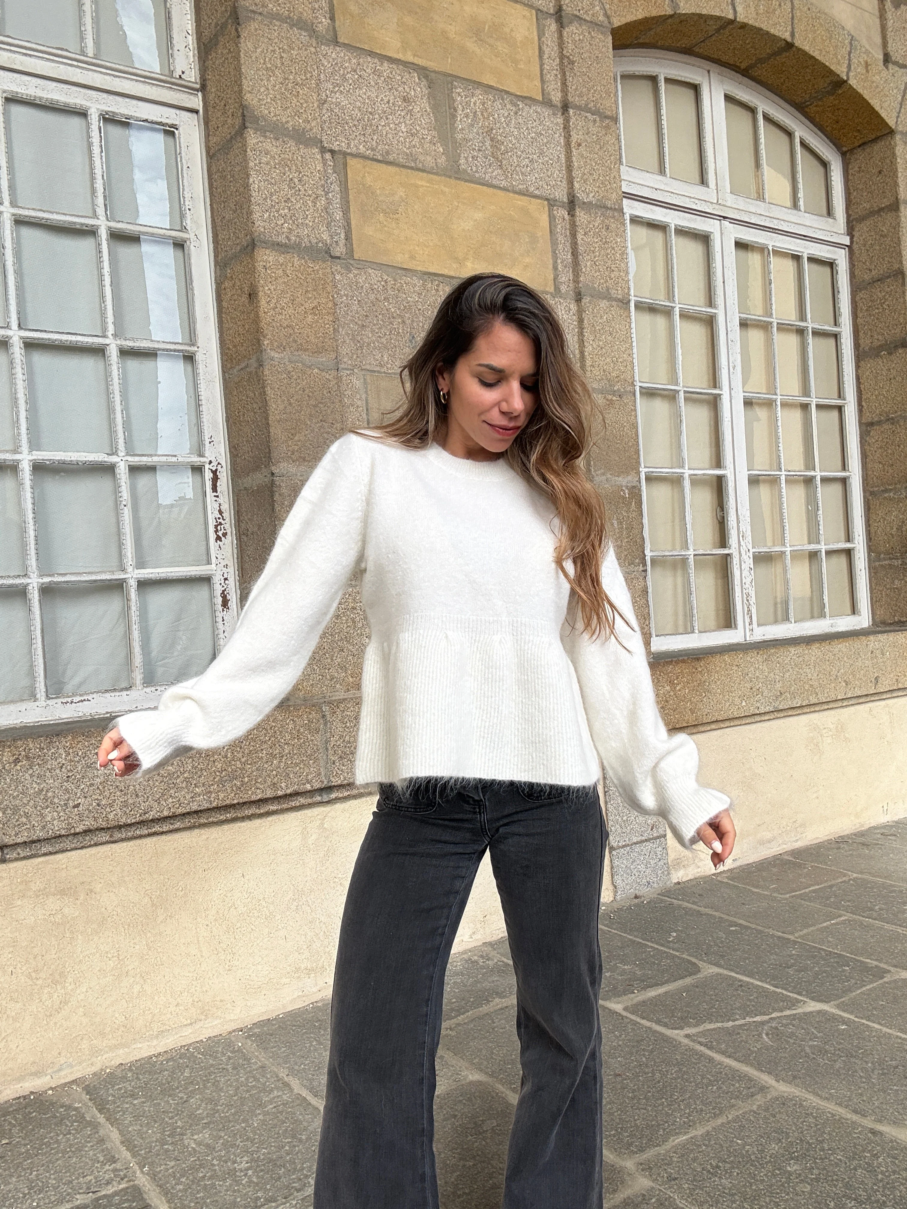 Pull Peplum Elia Écrue - Image 5
