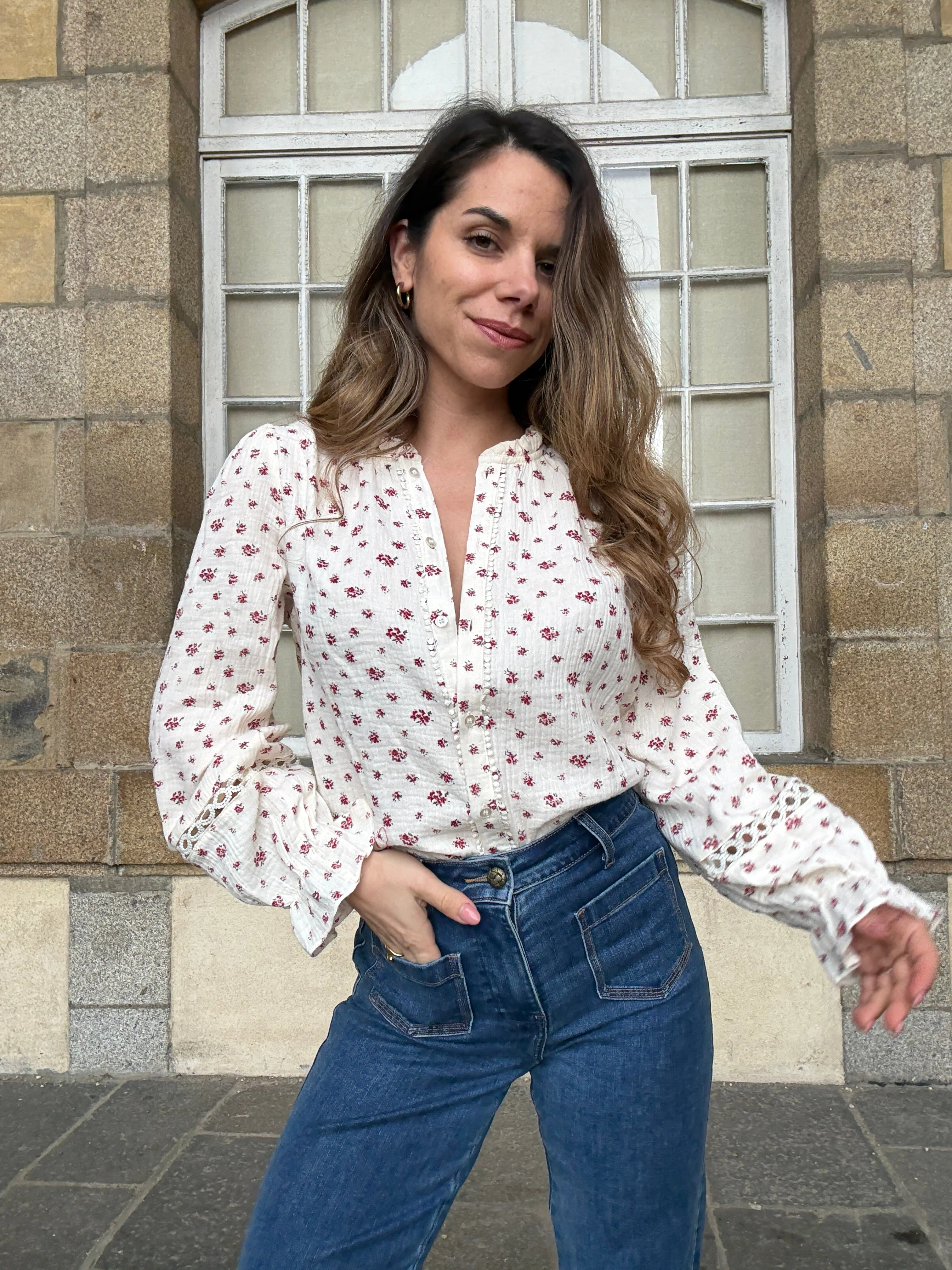 Blouse Fleurie Eugenie - Image 2
