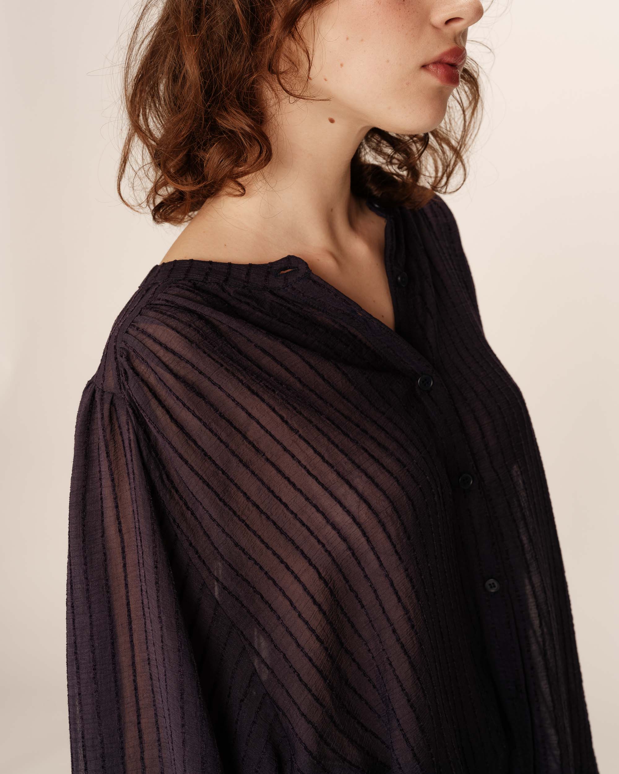 Blouse Poesie - Marine - Image 2