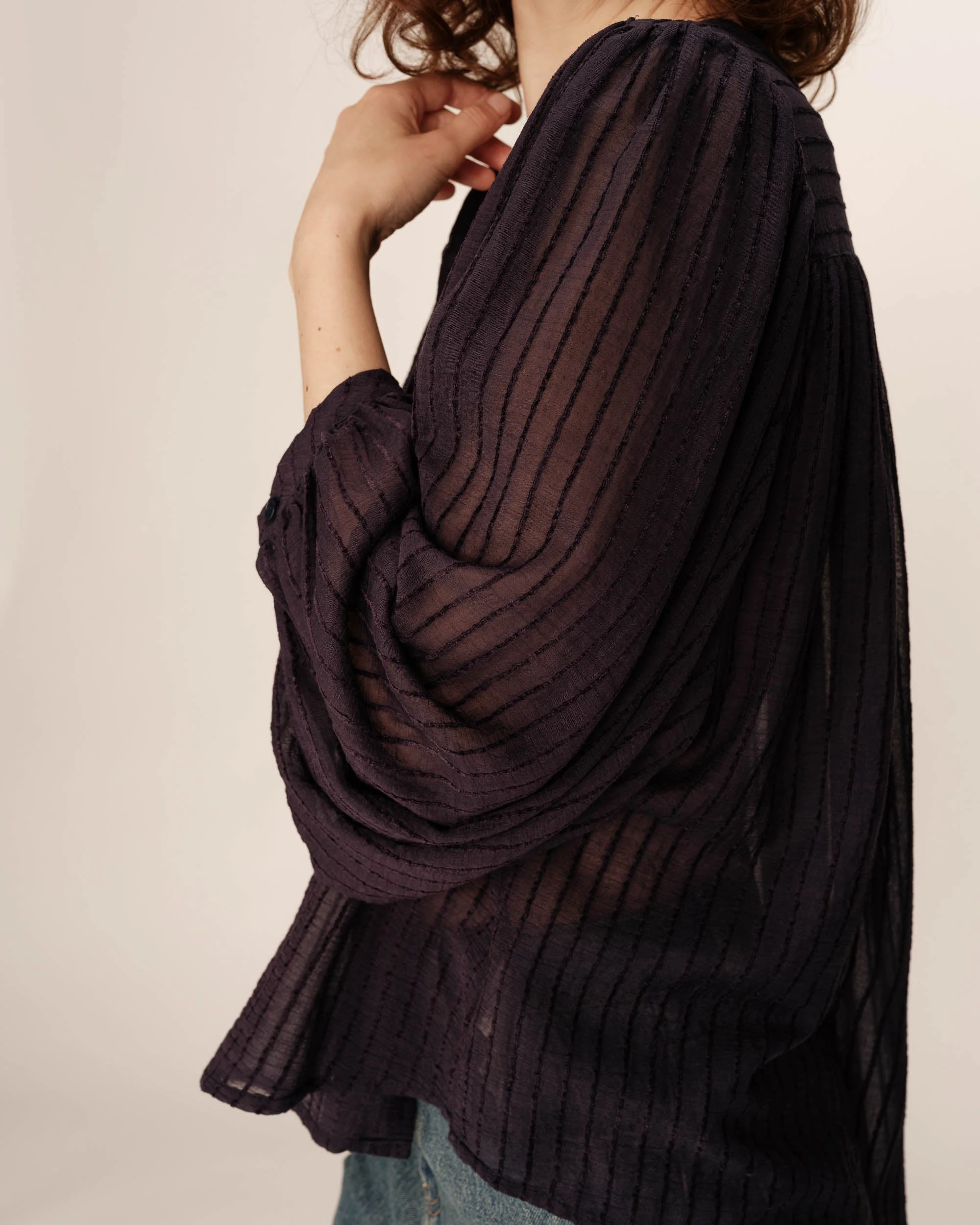 Blouse Poesie - Marine - Image 4