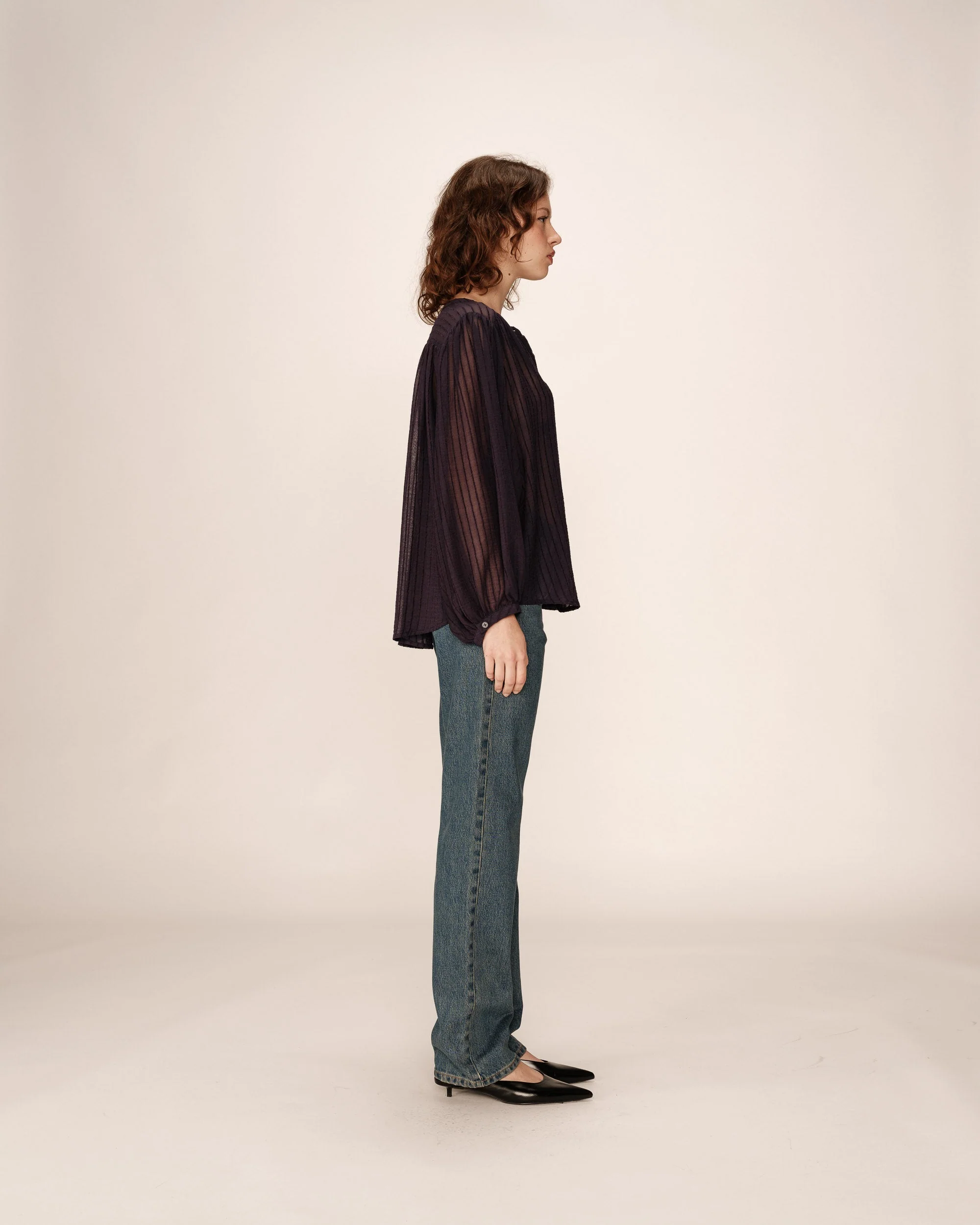 Blouse Poesie - Marine - Image 5