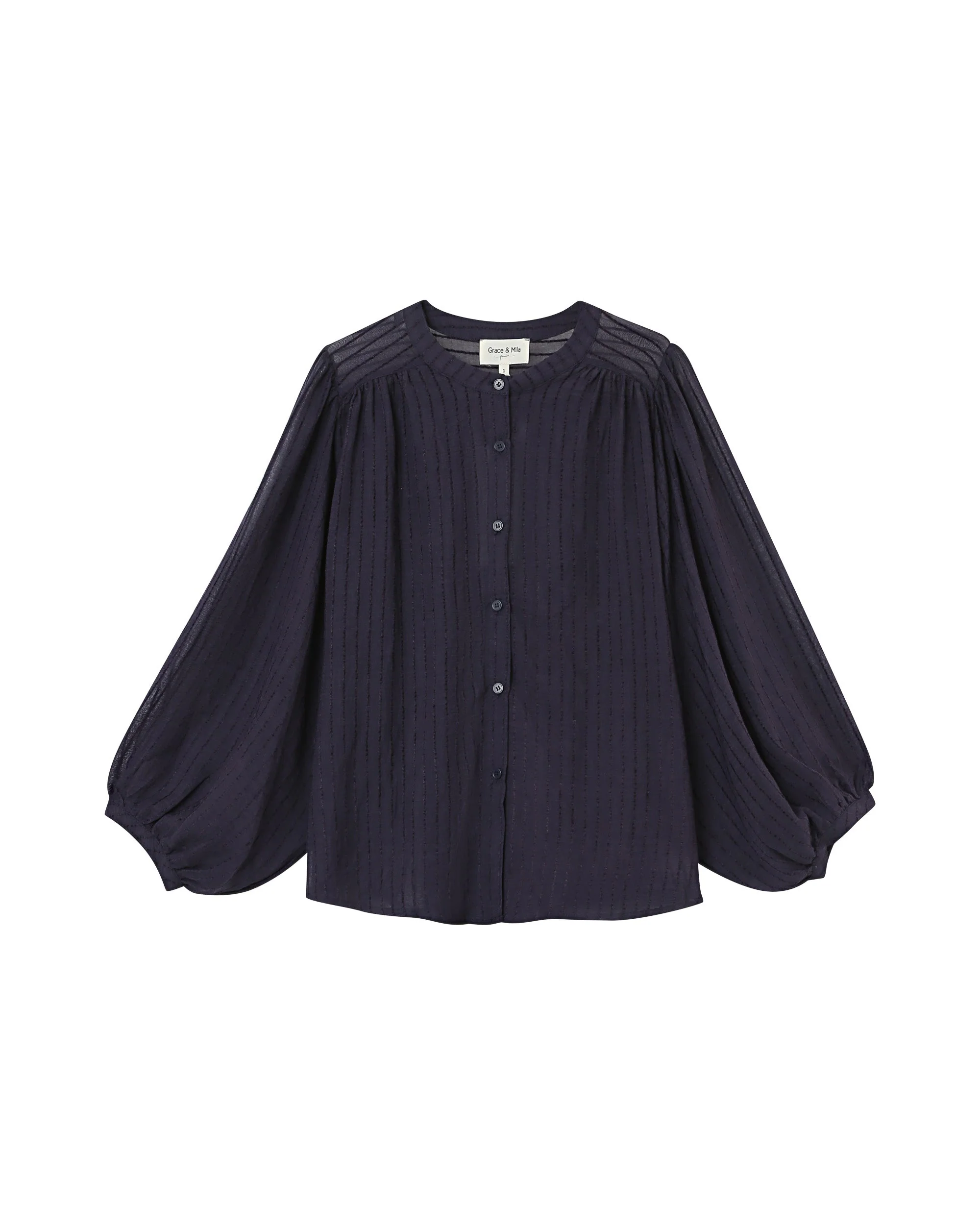 Blouse Poesie - Marine - Image 7