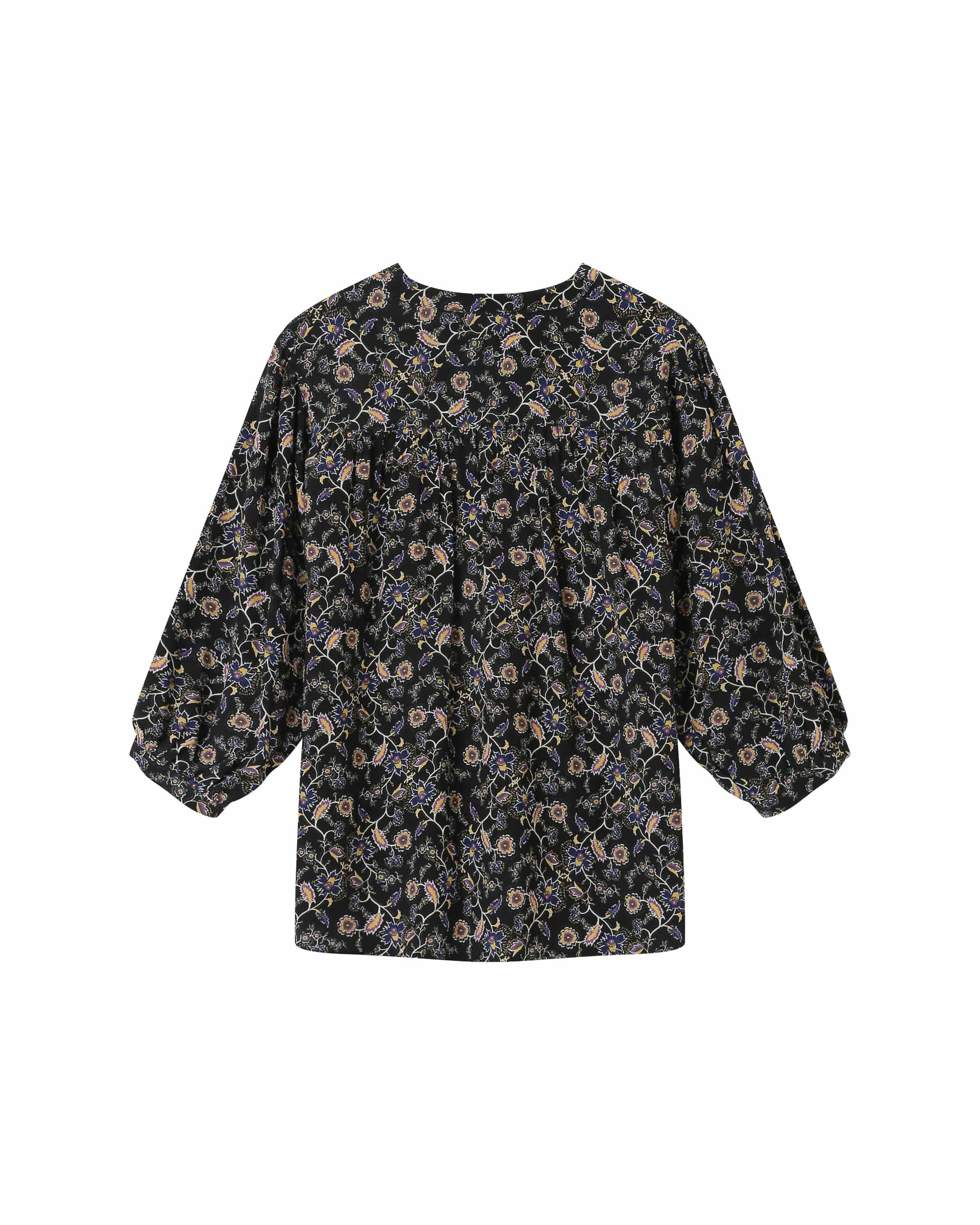 Blouse Imprimé Floral Noir Secrete - Image 7