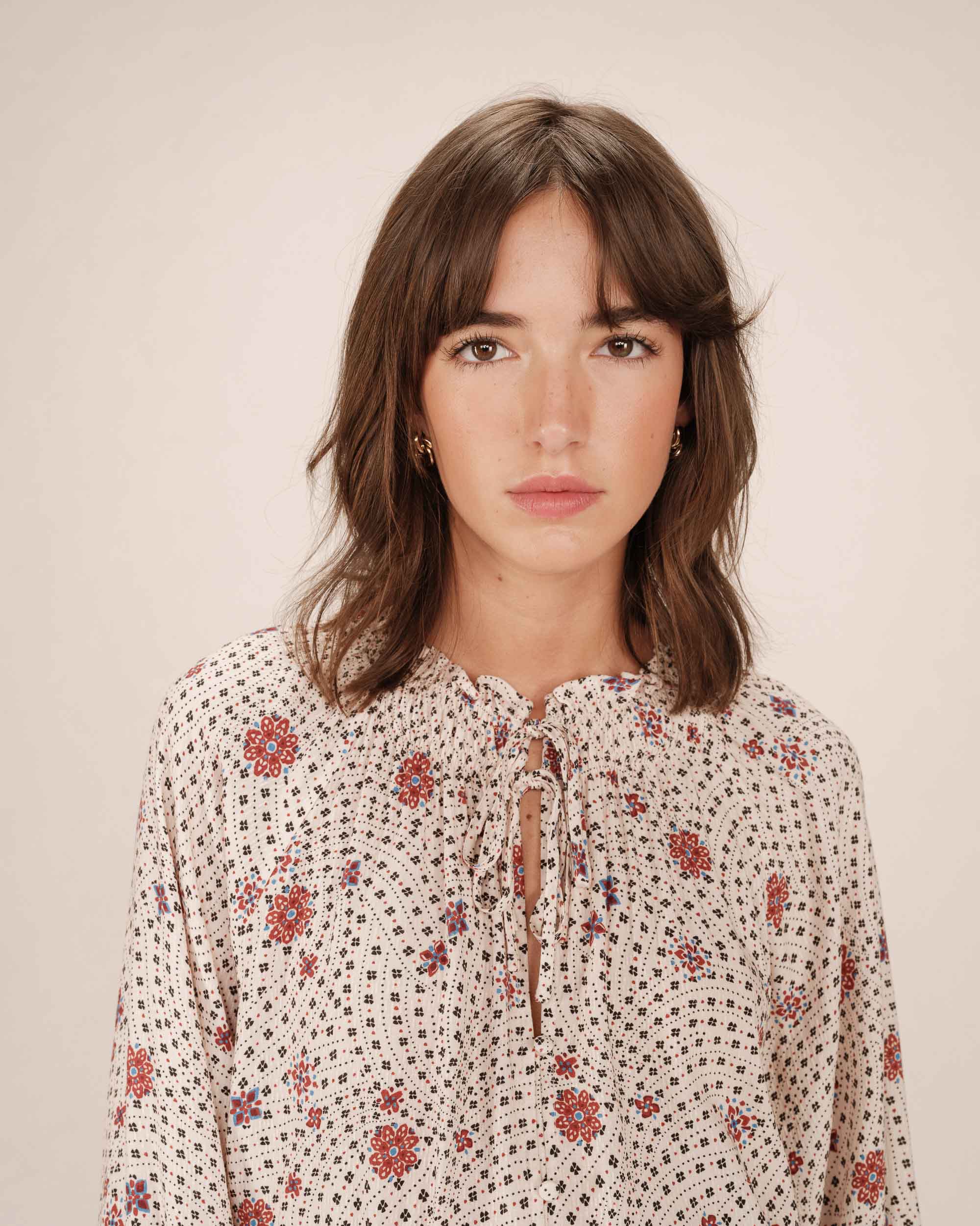 Blouse Imprimée Ecru Scarlett - Image 2